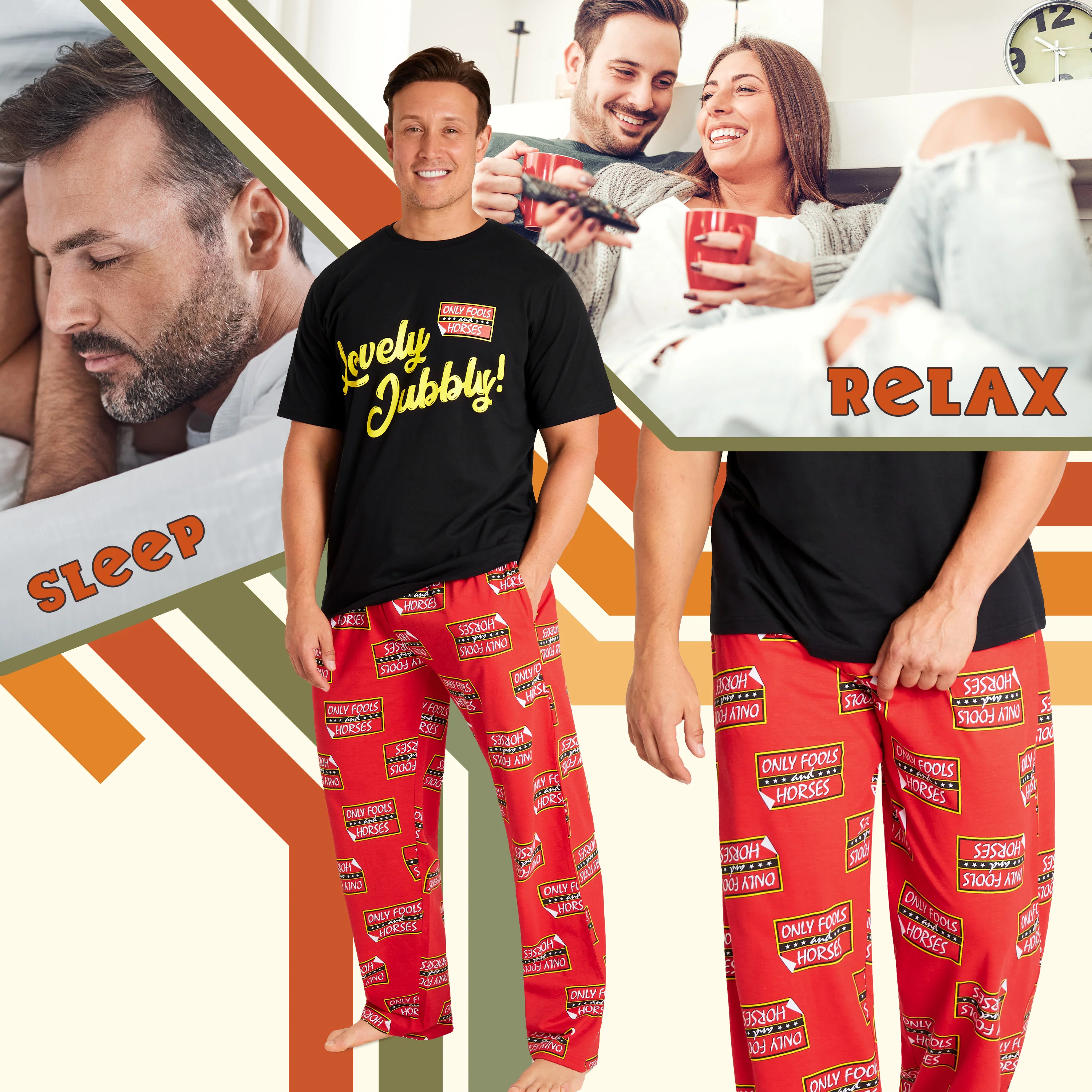 Only Fools and Horses Mens Pyjamas Set - Nightwear T-Shirt & Long Bottoms PJs Lounge Wear Sizes 3-XL Gifts for Him - Image 4