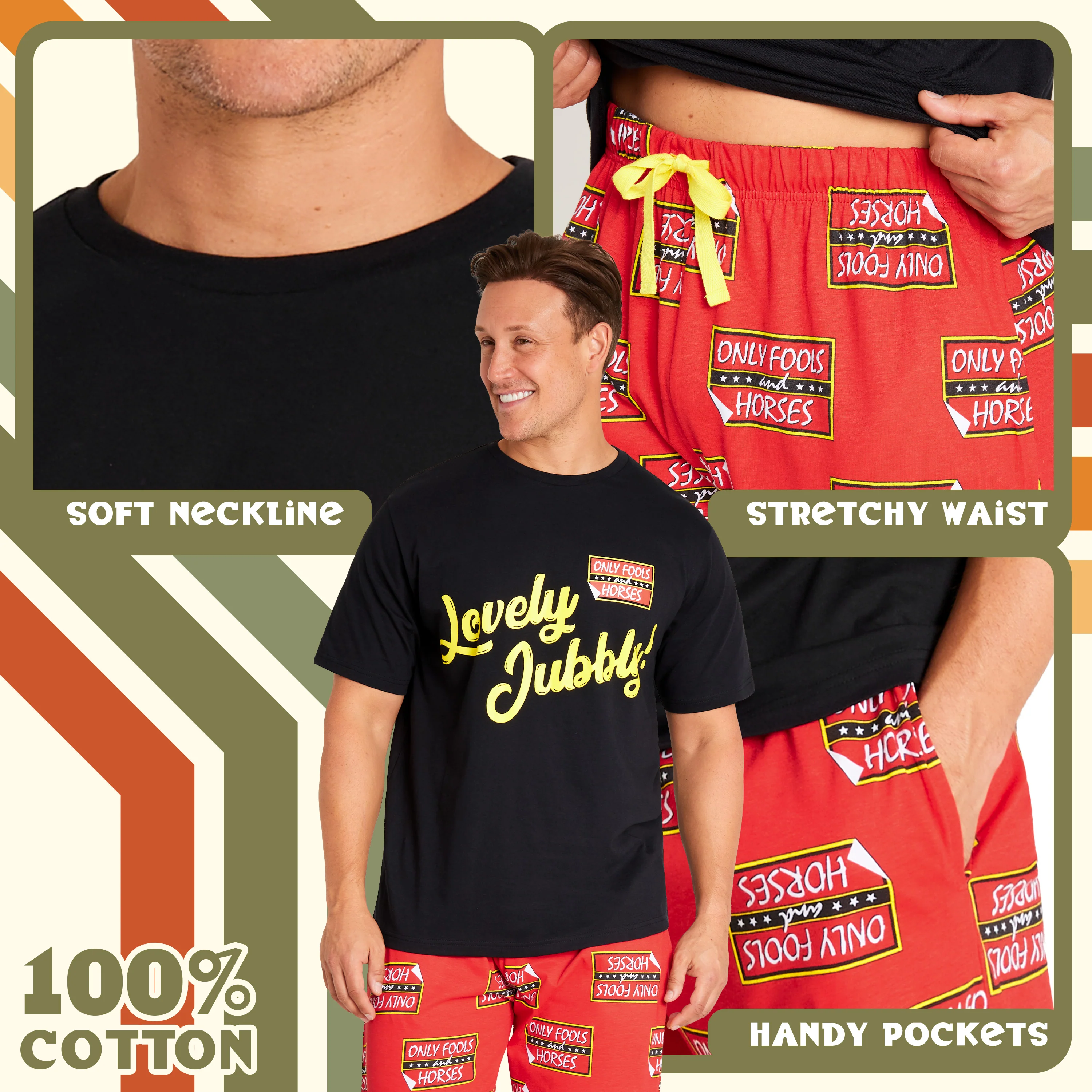 Only Fools and Horses Mens Pyjamas Set - Nightwear T-Shirt & Long Bottoms PJs Lounge Wear Sizes 3-XL Gifts for Him - Image 5