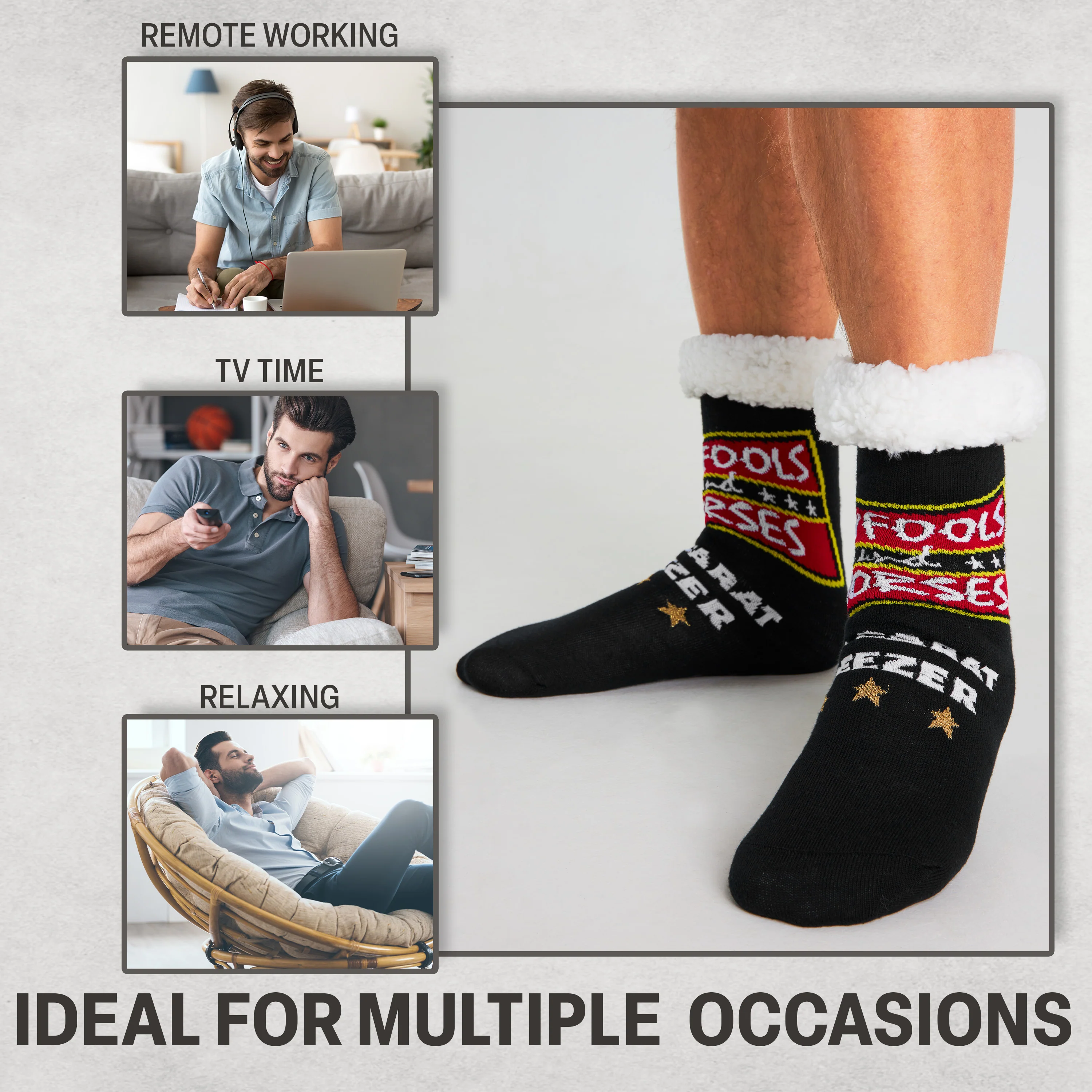 Only Fools and Horses Mens Slipper Socks, Warm Non Slip Bed Socks - Mens Gifts - Image 4