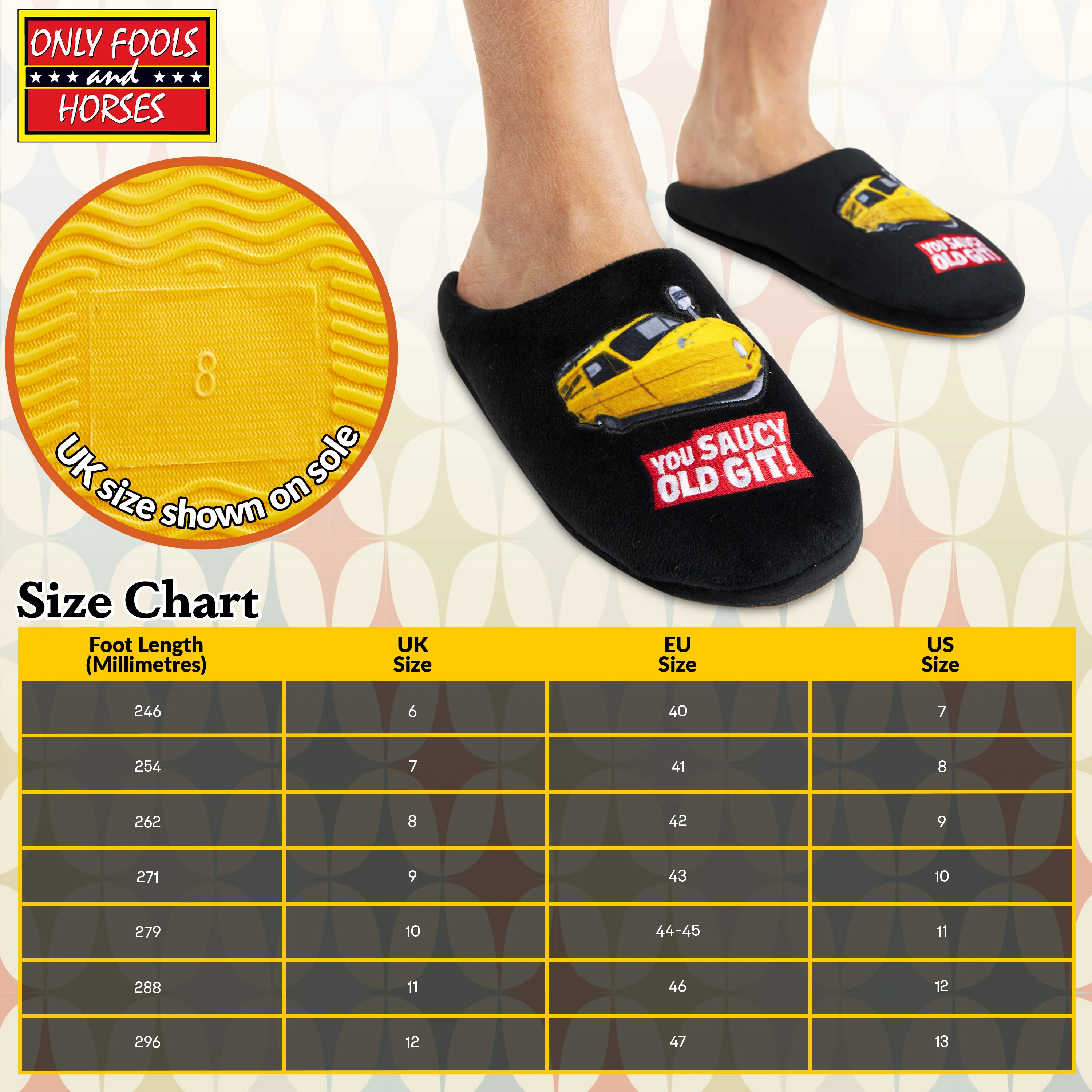 Only Fools and Horses Mens Slippers, Slip On Non Slip House Shoes, Gifts for Men - Image 6