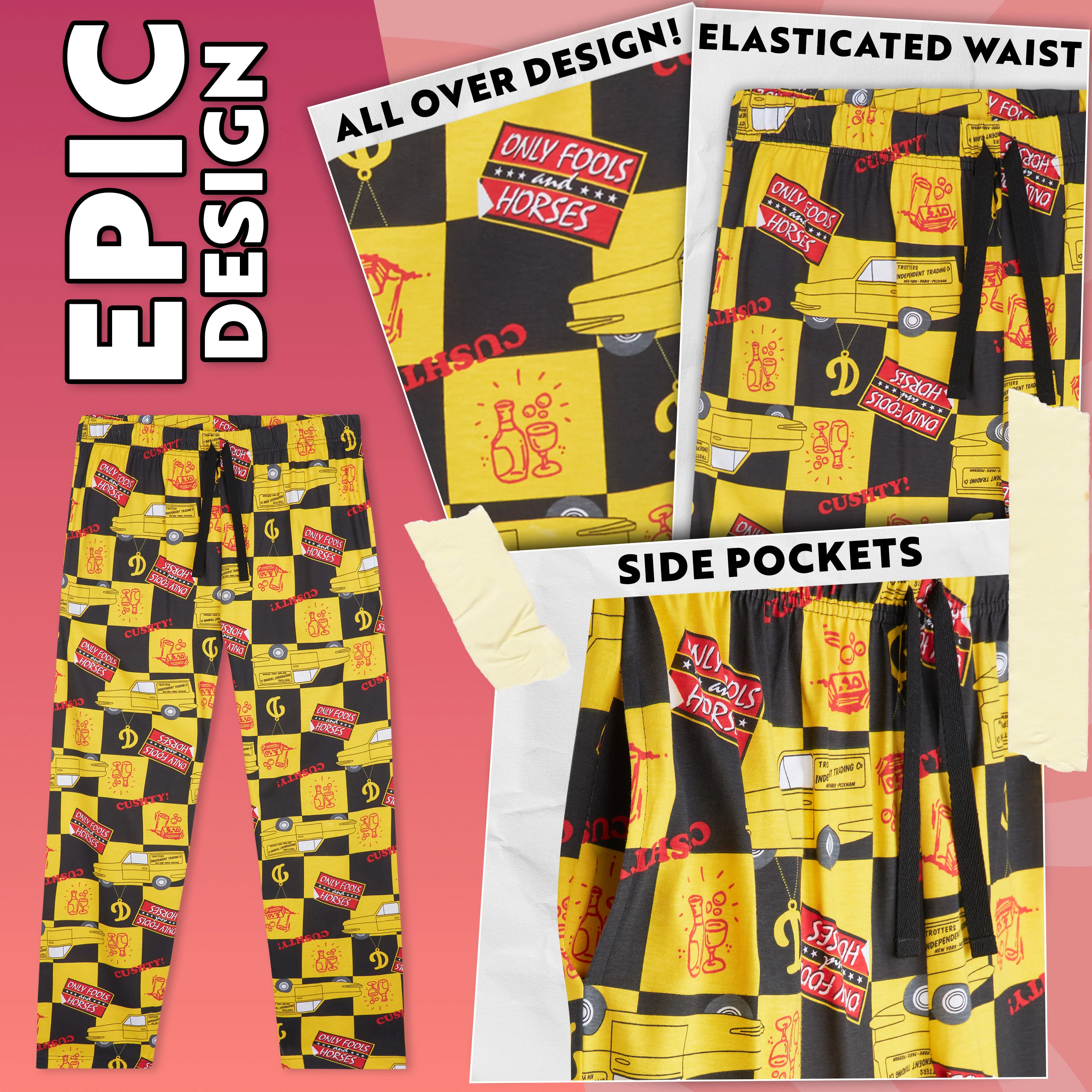 Only Fools and Horses Pyjamas for Men Long PJ Bottoms Loungewear Nightwear Teens Comfy Trousers Lounge Pants with Pockets Sleepwear Funny Gifts for Men - Image 4