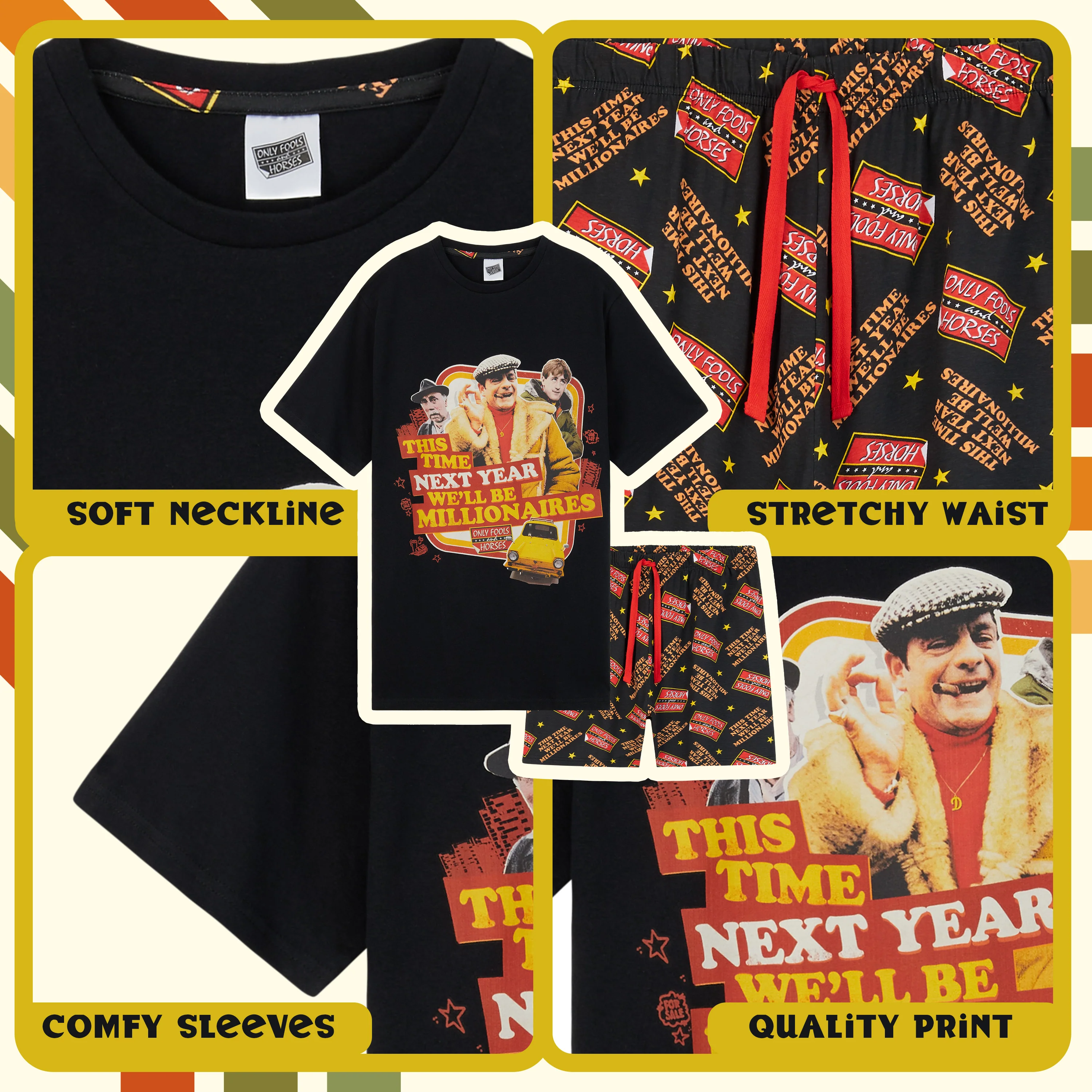 Only Fools and Horses Pyjamas for Men Summer Nightwear Mens Short Pyjamas Set - Image 4