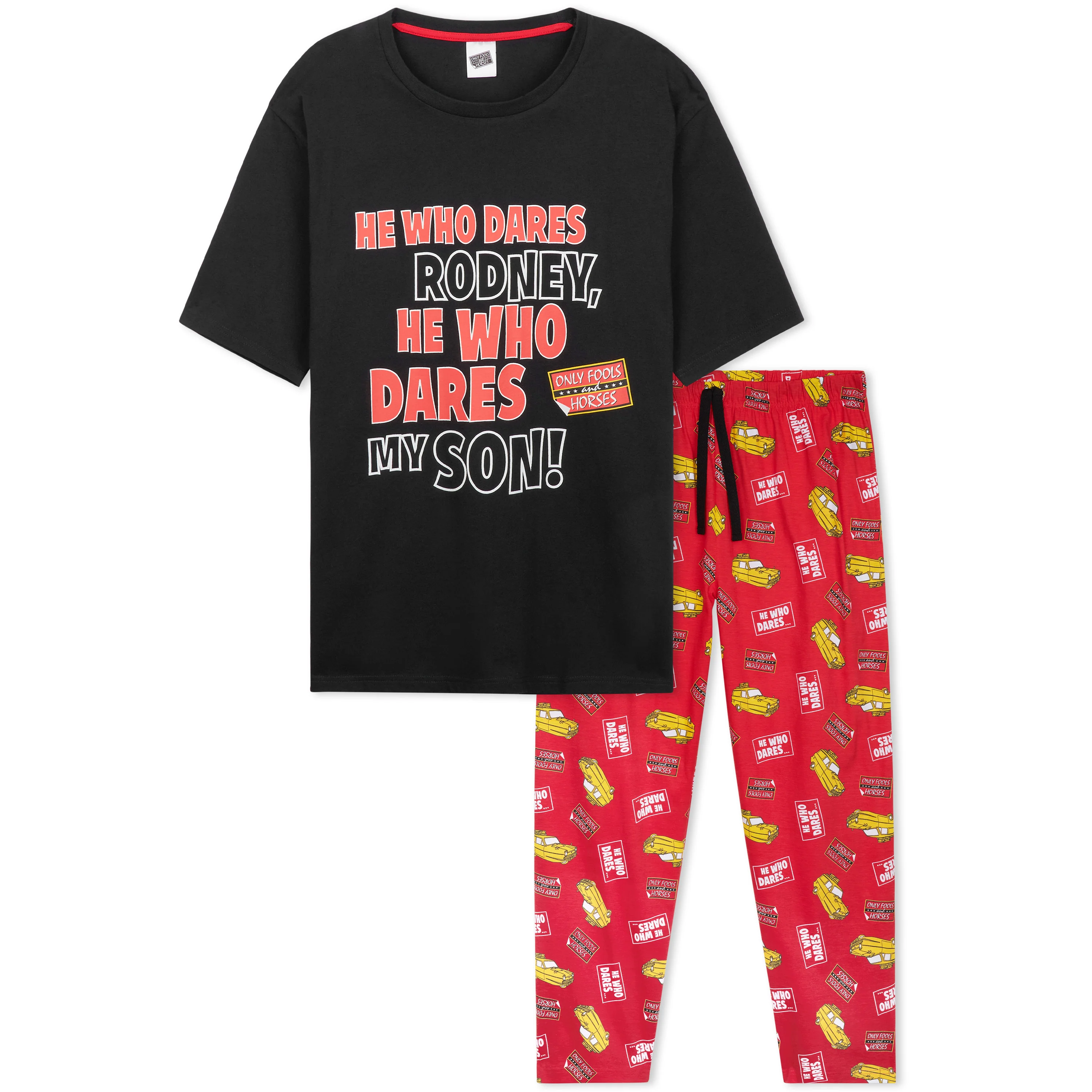 Only Fools and Horses Pyjamas for Men Teens PJs Set Soft Breathable Nightwear Loungewear Comfy Jammies with Long Bottoms Sleepwear Funny Gifts for Men