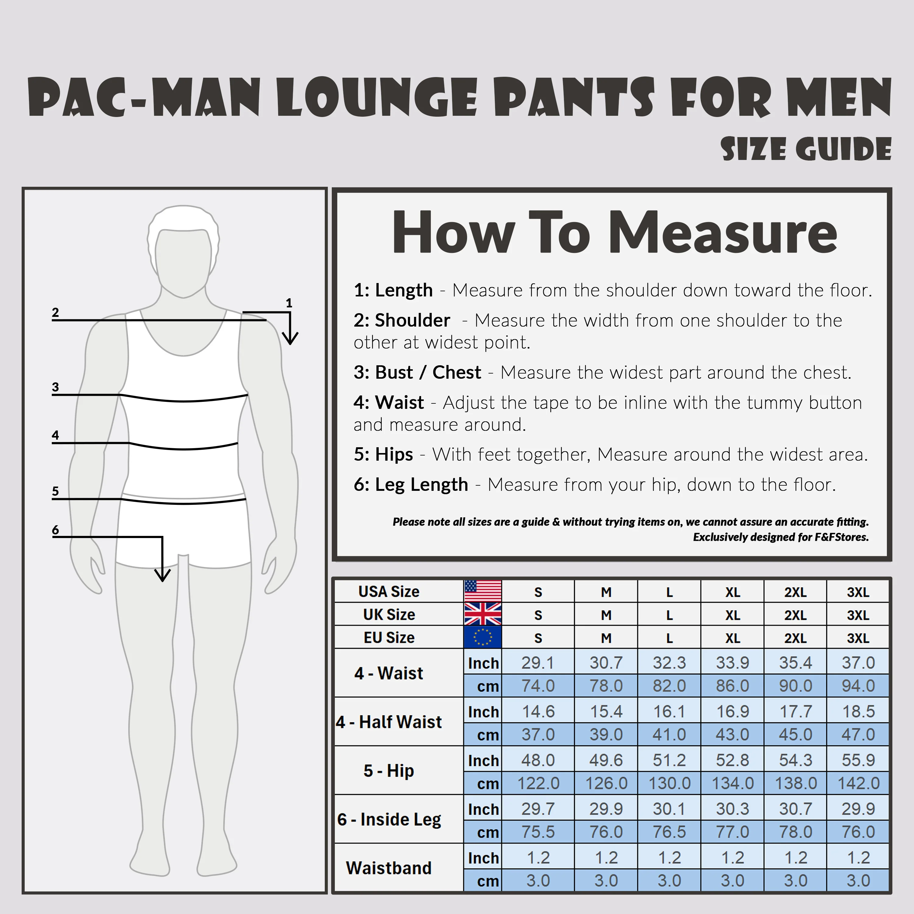 Pac-Man Mens Pyjama Bottoms, Comfy Cotton PJs Loungewear Trousers with Pockets - Gifts for Him - Image 6
