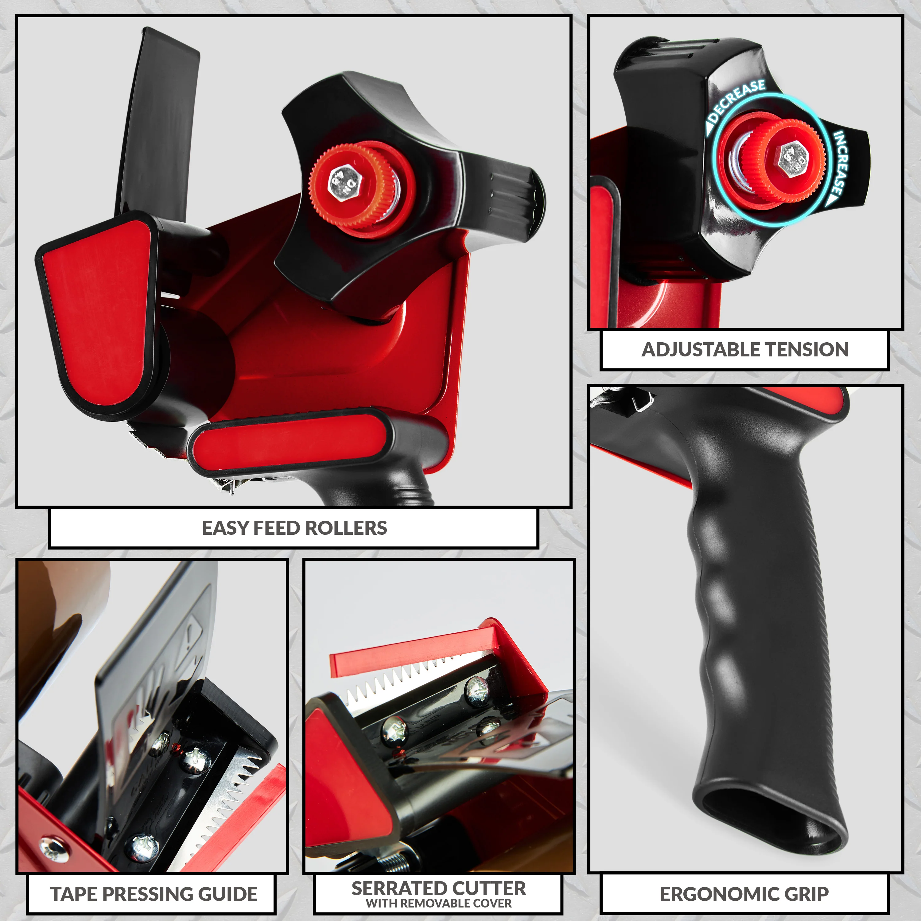 Packaging Tape Dispenser Tape Gun and 6 Rolls - Heavy Duty Tape for Packing - Image 4