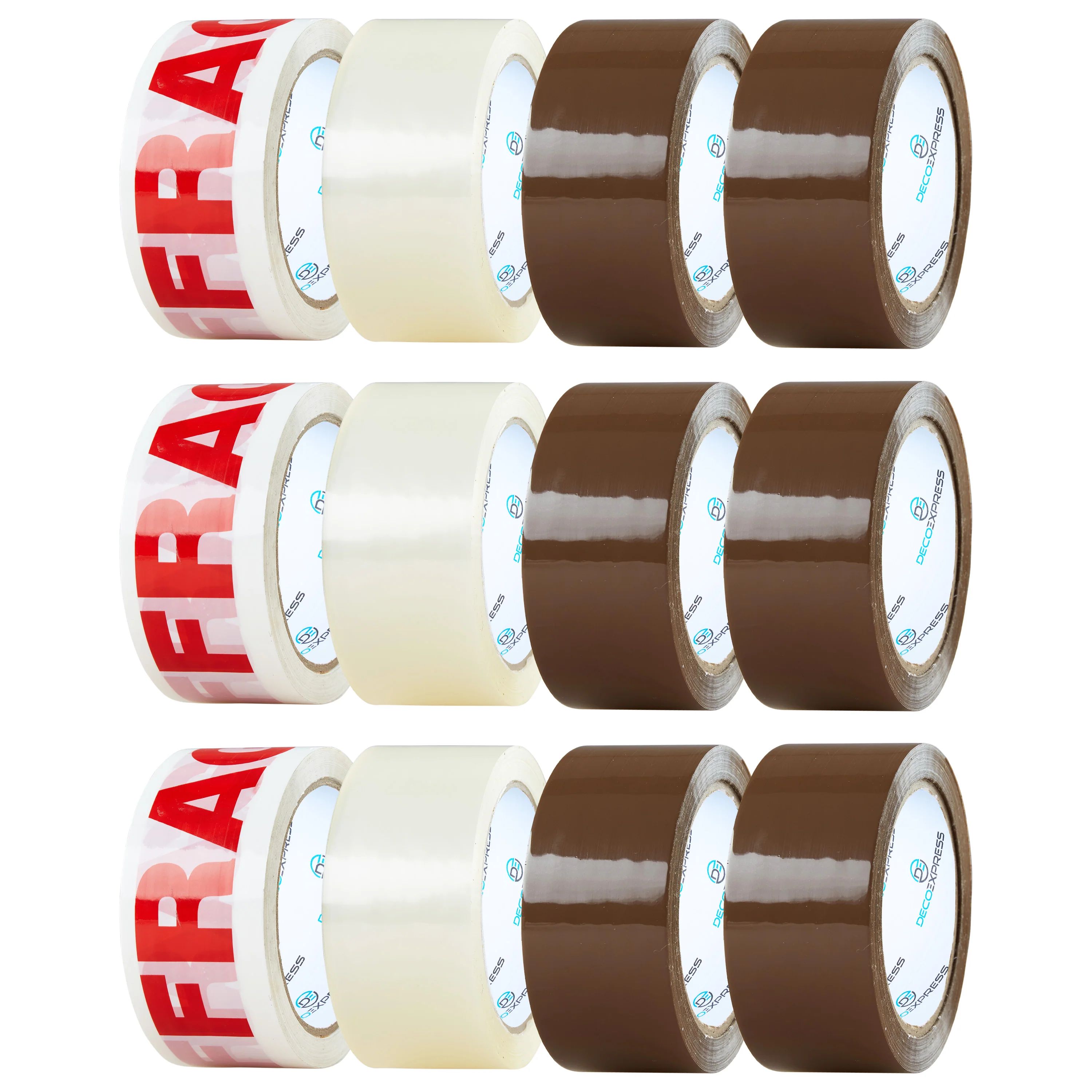 Packaging Tape Rolls Multipack - Tapes Mixed, 4 Pack