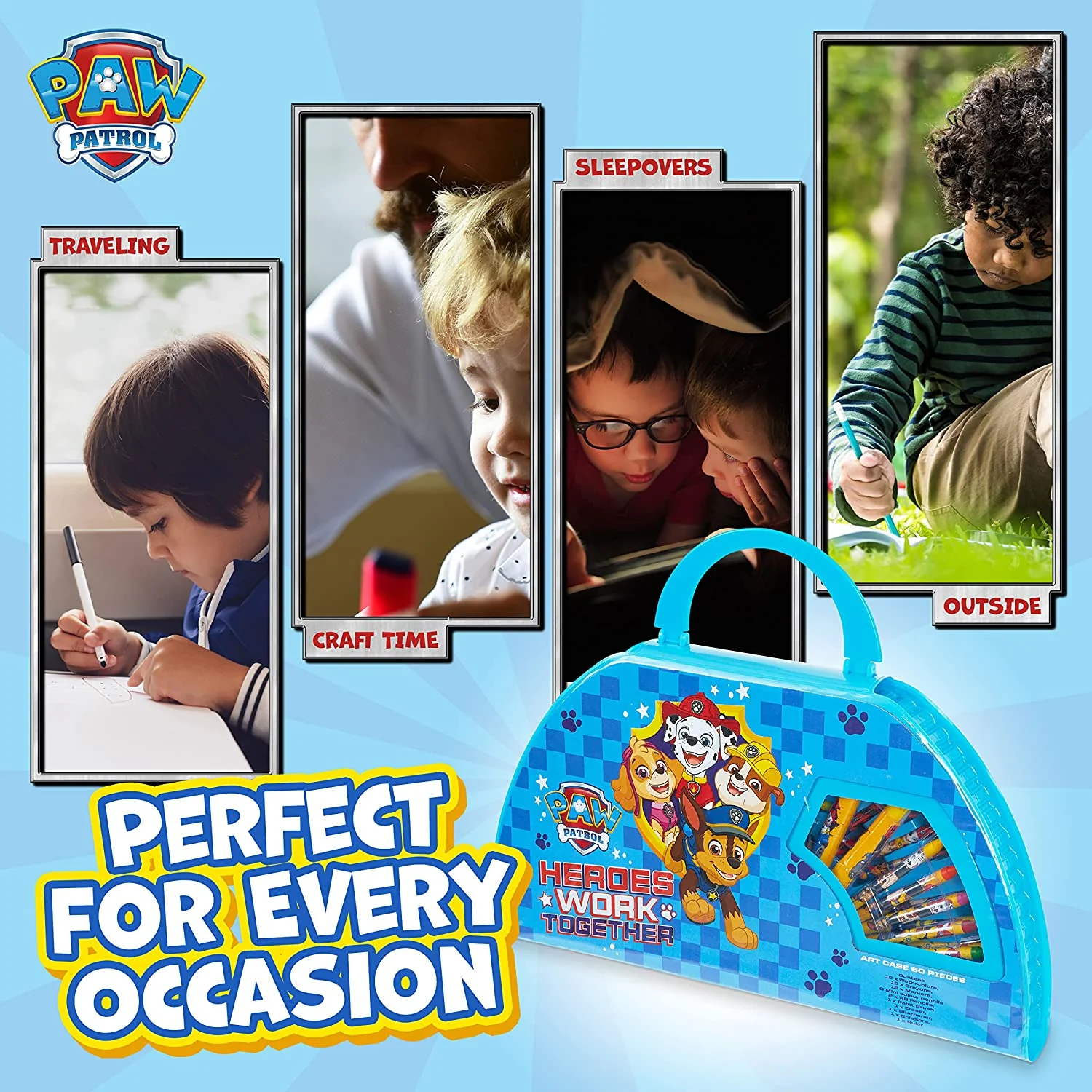 PAW PATROL 50 pcs Coloring Set - Kids Painting and Colouring Sets - Image 5