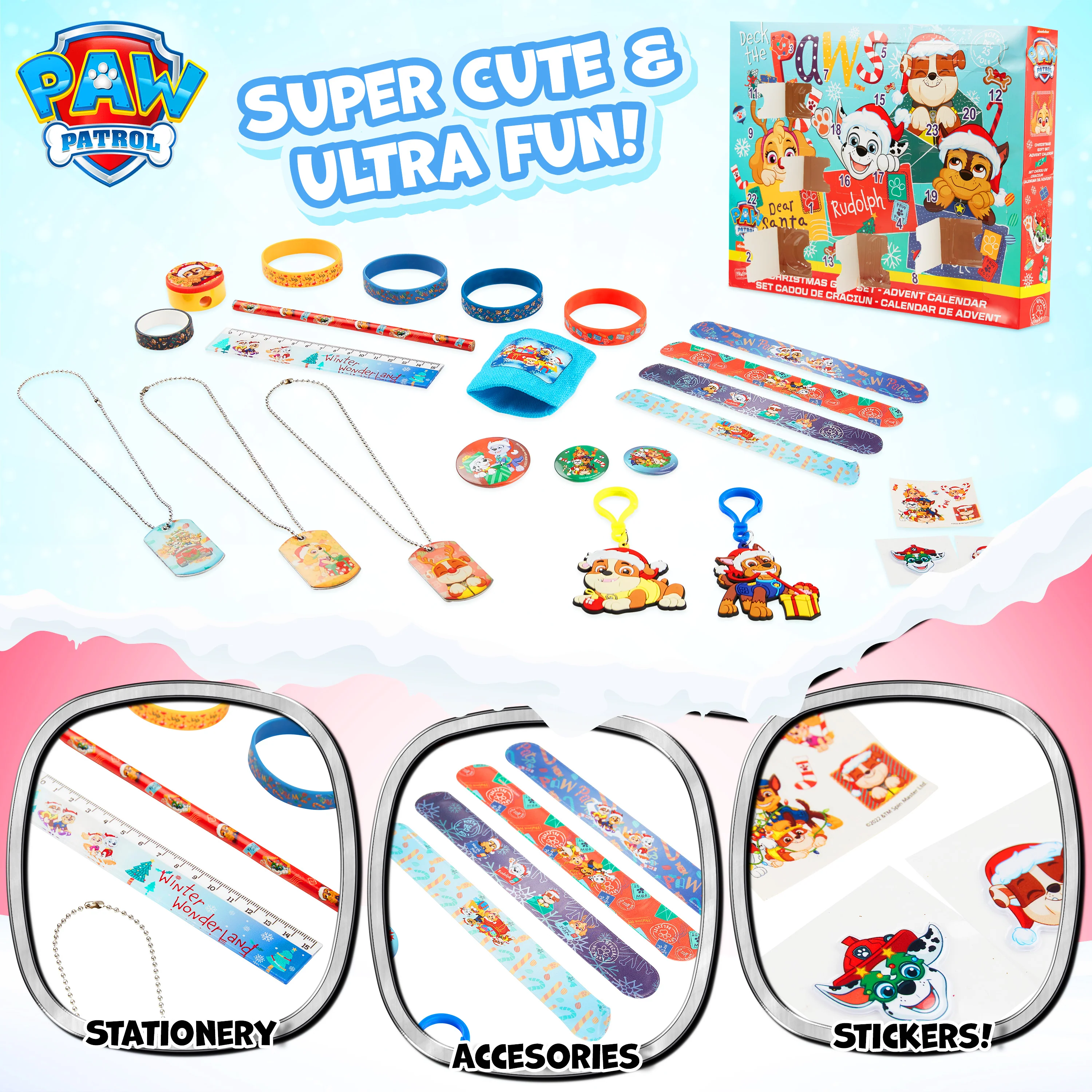 PAW PATROL Advent Calendar for Kids Christmas Countdown Calendar with Toys and Stationery - Image 6