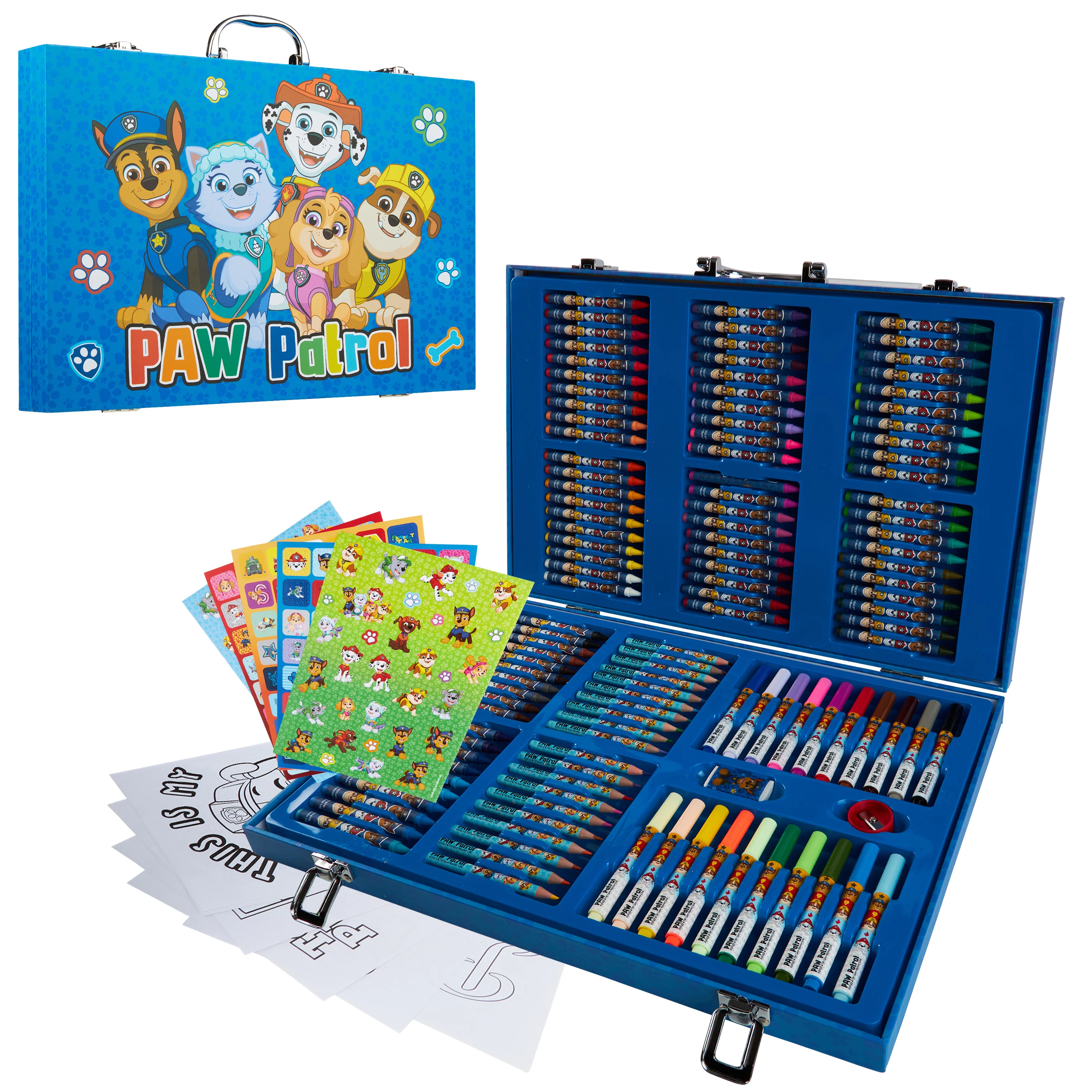 Paw Patrol Art Set for Kids Colouring Pencils Felt Tip Pens Crayons Stationery Crafts - Image 9