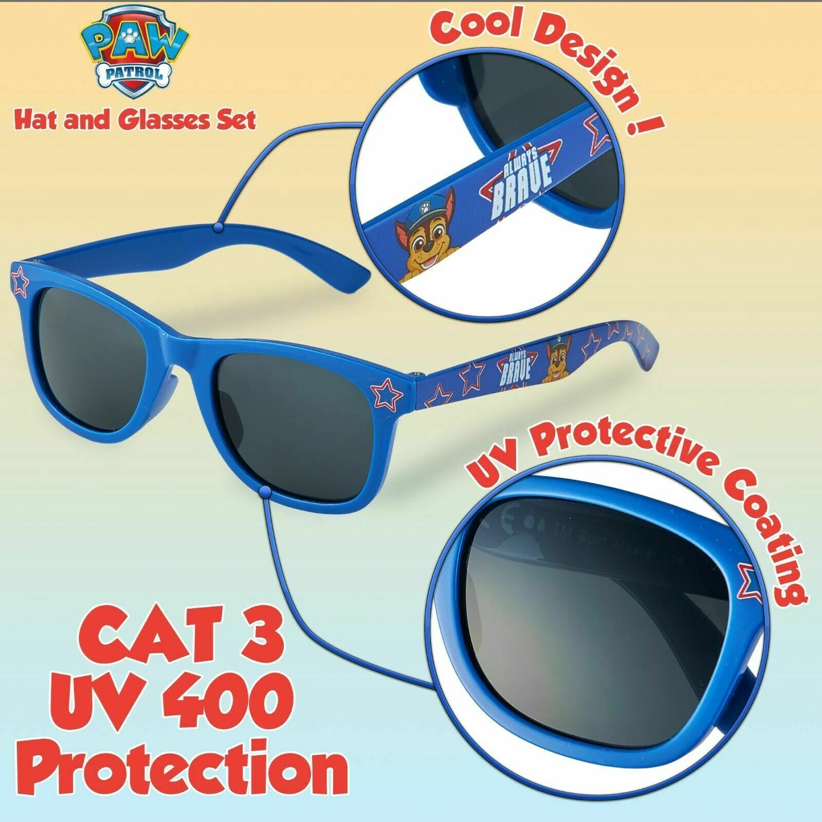 Paw Patrol Baseball Cap and Kids Sunglasses - Boys Sun Hat & UV400 Sunglasses - Image 3