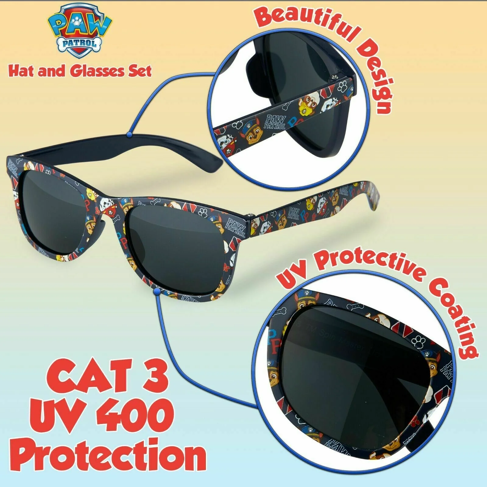 Paw Patrol Baseball Cap and Kids Sunglasses - Boys Sun Hat & UV400 Sunglasses for Kids Summer Set - Image 3