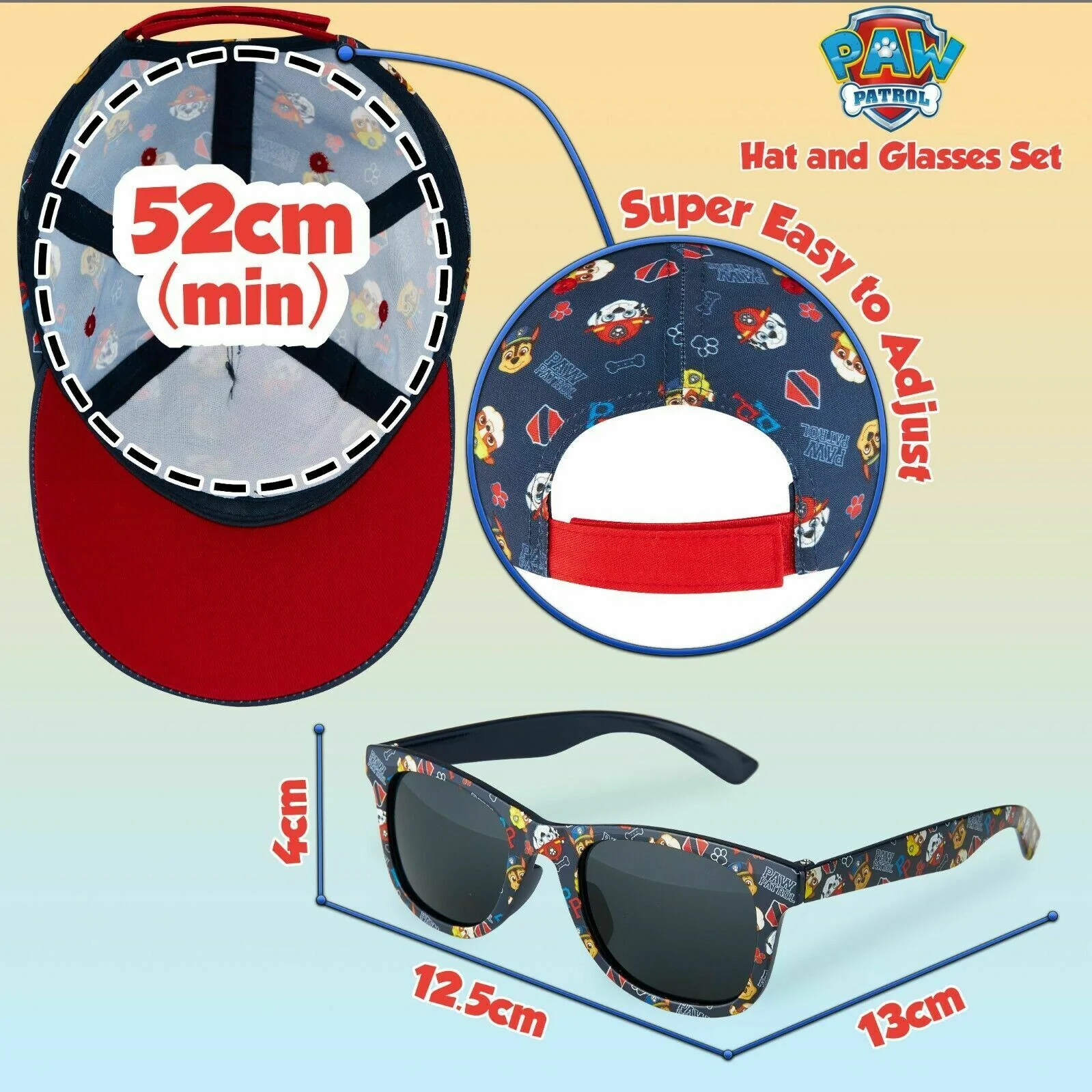 Paw Patrol Baseball Cap and Kids Sunglasses - Boys Sun Hat & UV400 Sunglasses for Kids Summer Set - Image 6