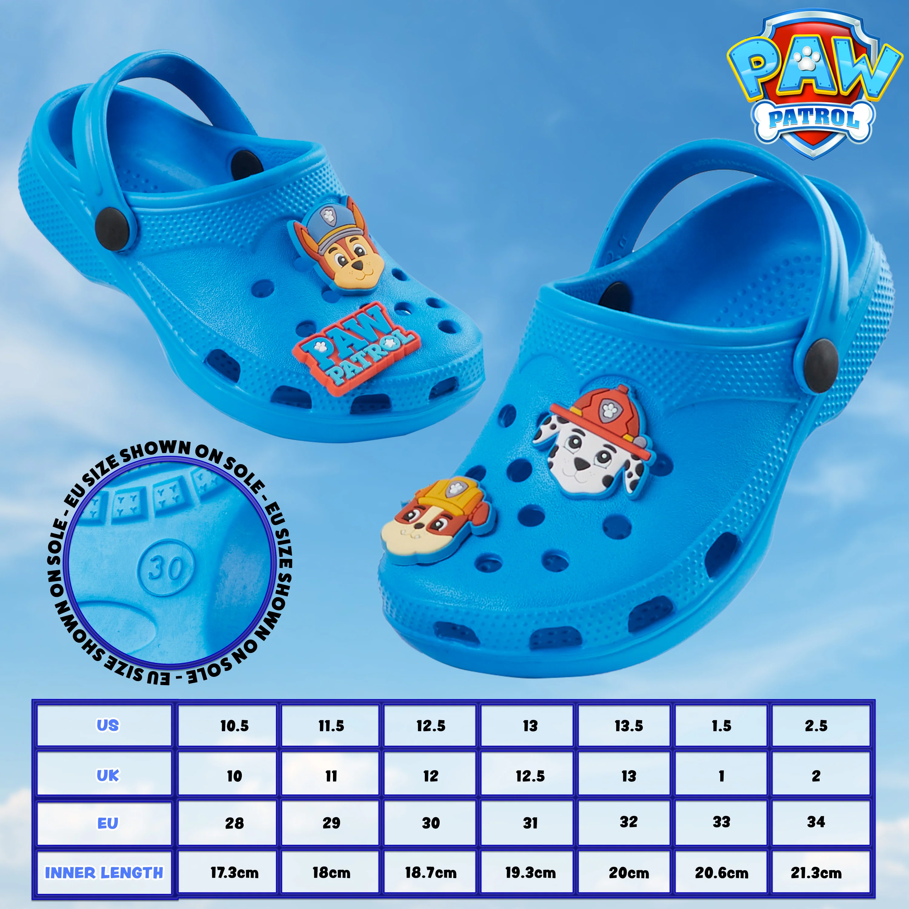 Paw Patrol Boys Clogs with Removable Rubber Charms - Image 6