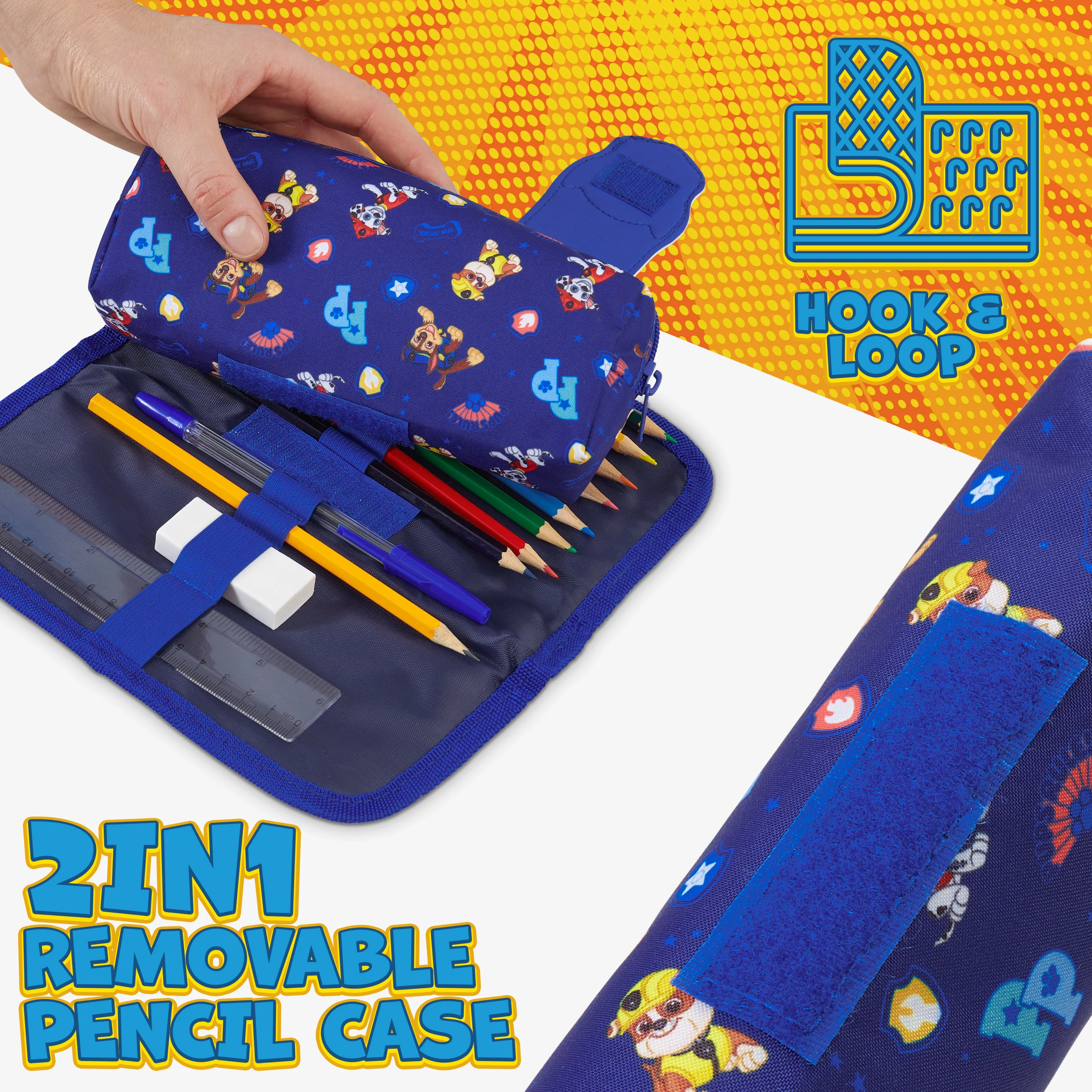 PAW PATROL Boys Pencil Case, Kids Pencil Case with Stationery - Image 3