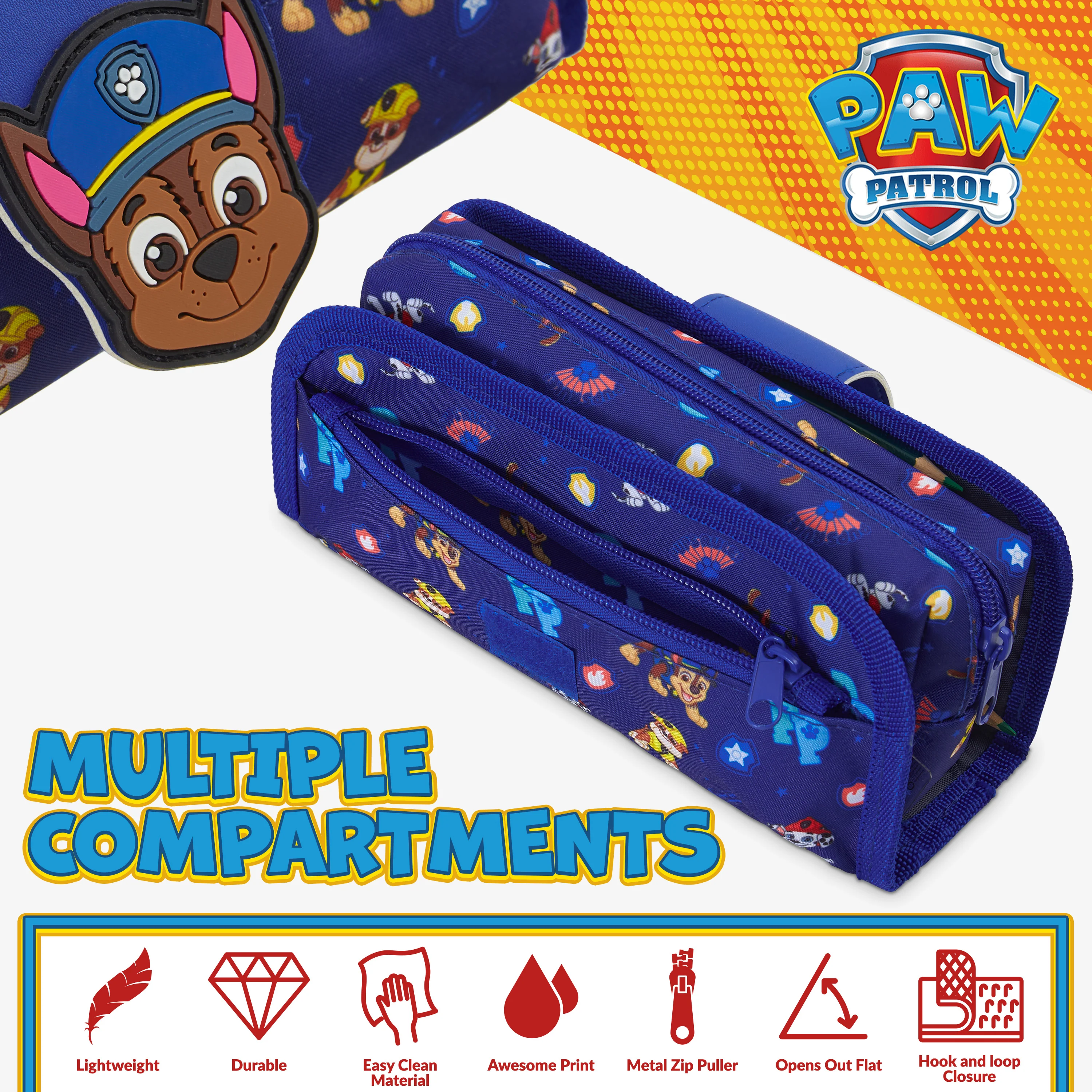 PAW PATROL Boys Pencil Case, Kids Pencil Case with Stationery - Image 4