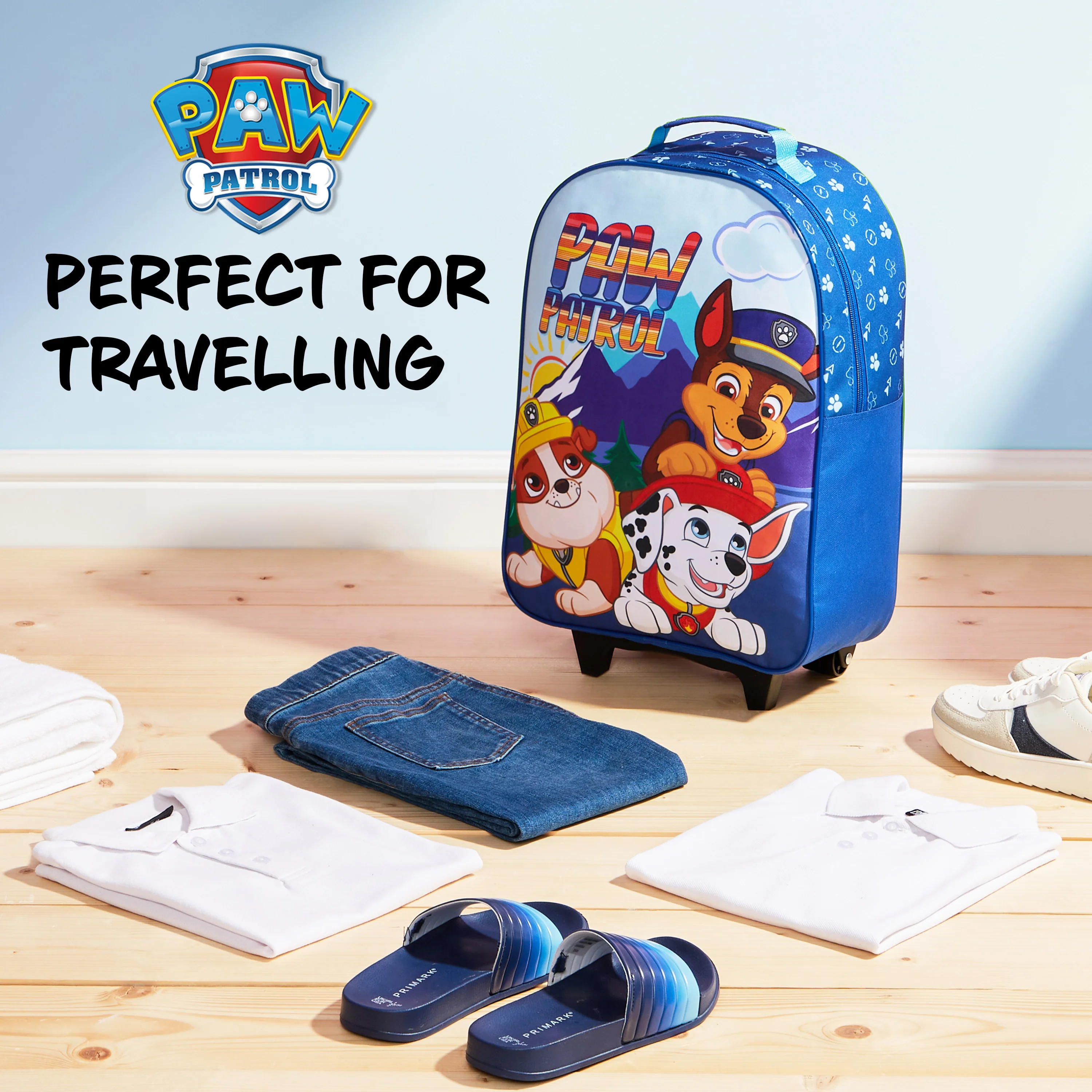 Paw Patrol Carry On Suitcase for Kids Bag Travel Bag with Wheels Cabin - Image 2