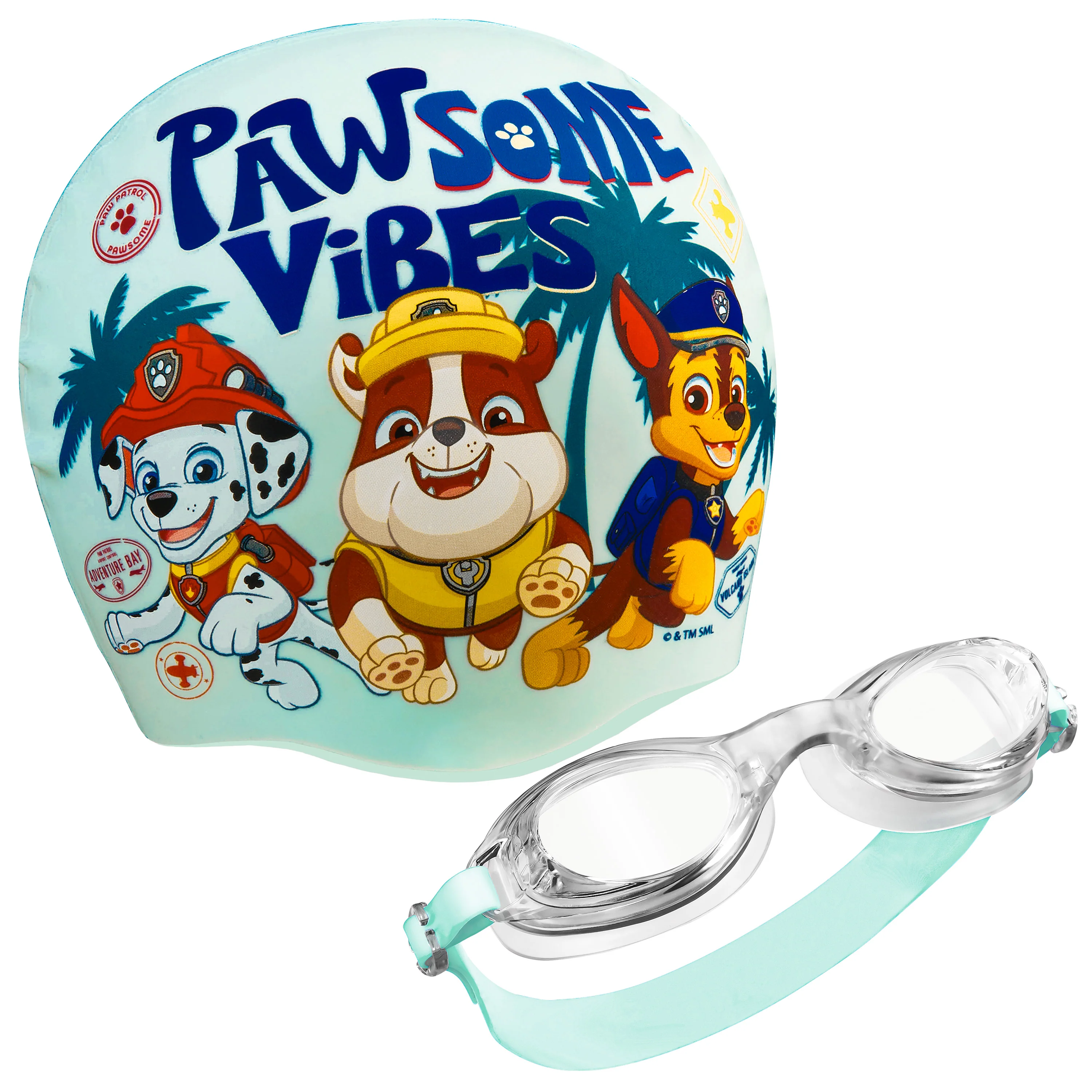 Paw Patrol Children's Swimming Goggles Swimming Cap Set Anti-Fog UV Protection - PINK - Image 7