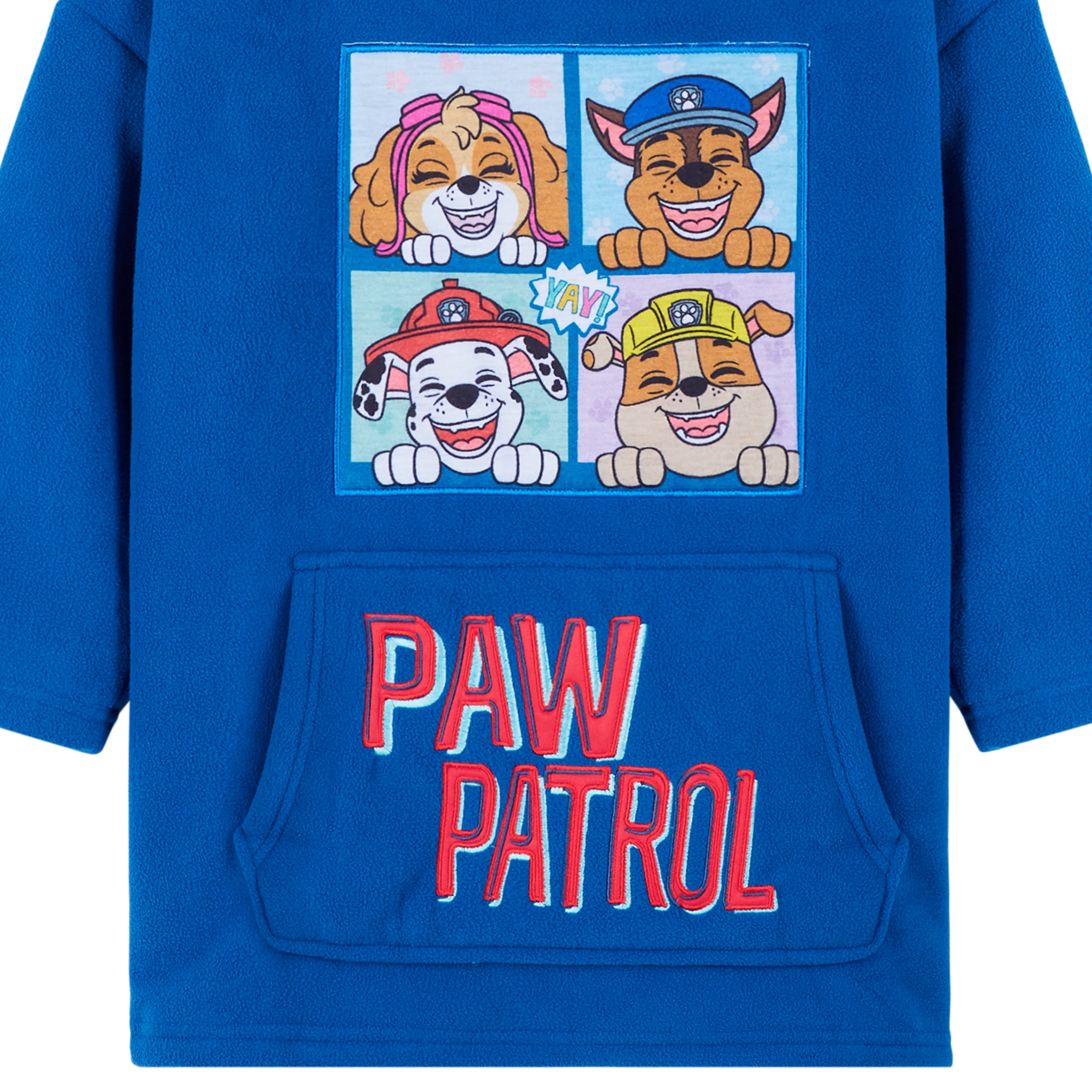 Paw Patrol Fleece Blanket Hoodie for Kids - One Size 3-6 Years Kids Oversized Hoodie - Image 4