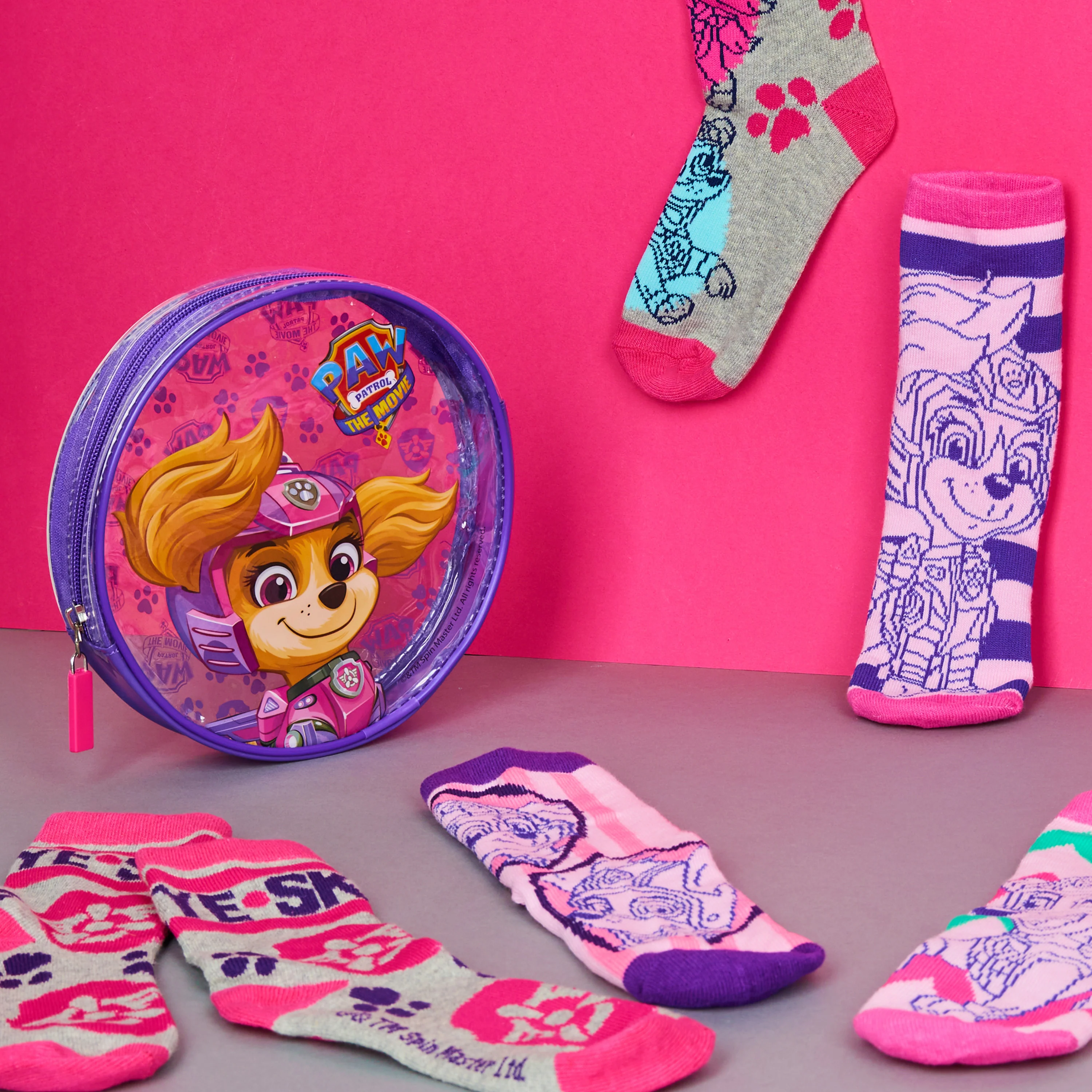 Paw Patrol Girls Calf Socks, Soft Breathable Kids Socks Pack of 5 - Girls Gifts - Image 2