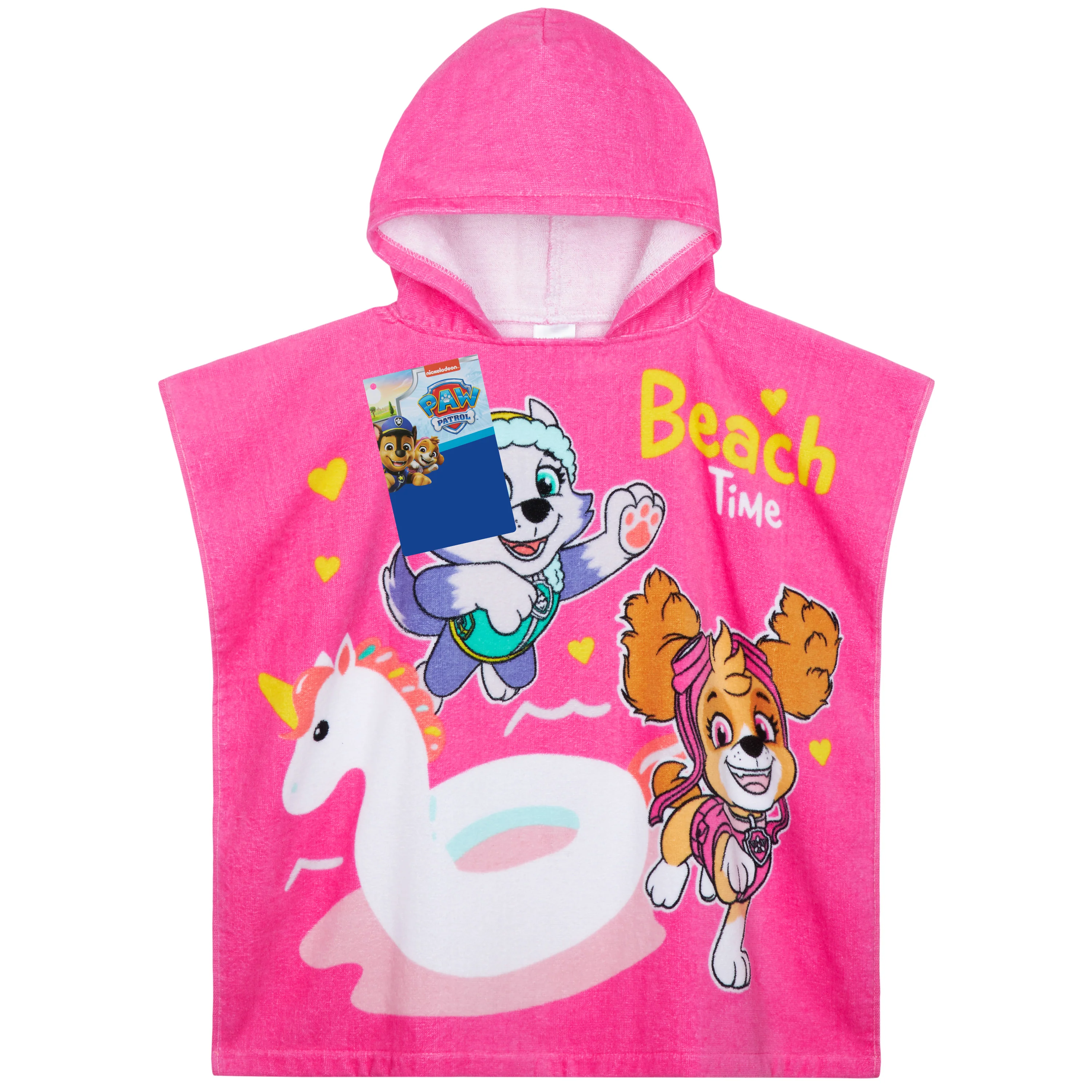 Paw Patrol Hooded Towel Girls Absorbent Changing Robe Skye Everest Cotton Towelling Poncho for Swimming Bath Shower Beach Holiday Essentials