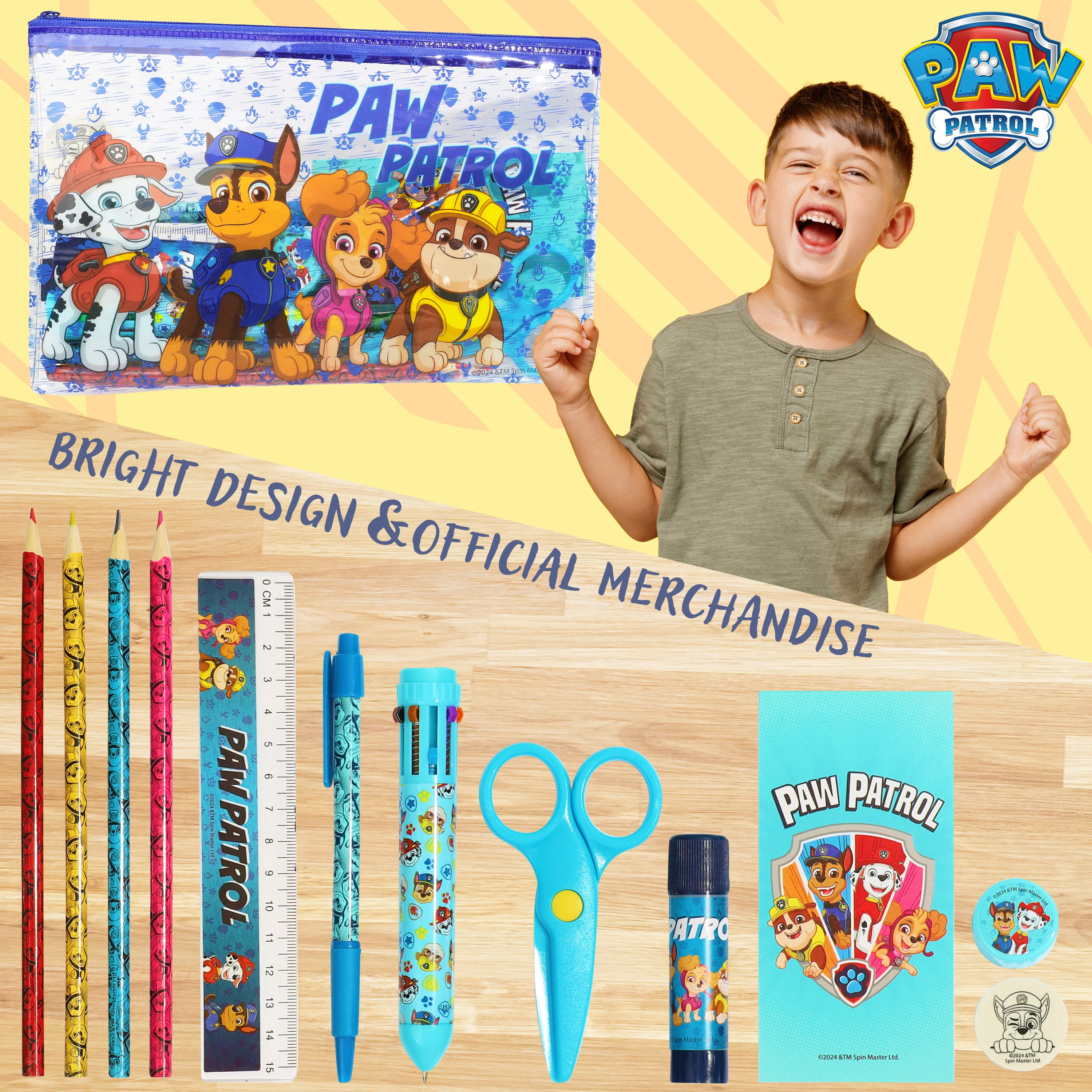 Paw Patrol Kids Pencil Case with Stationery Included School Supplies - Gifts for Kids - Image 4