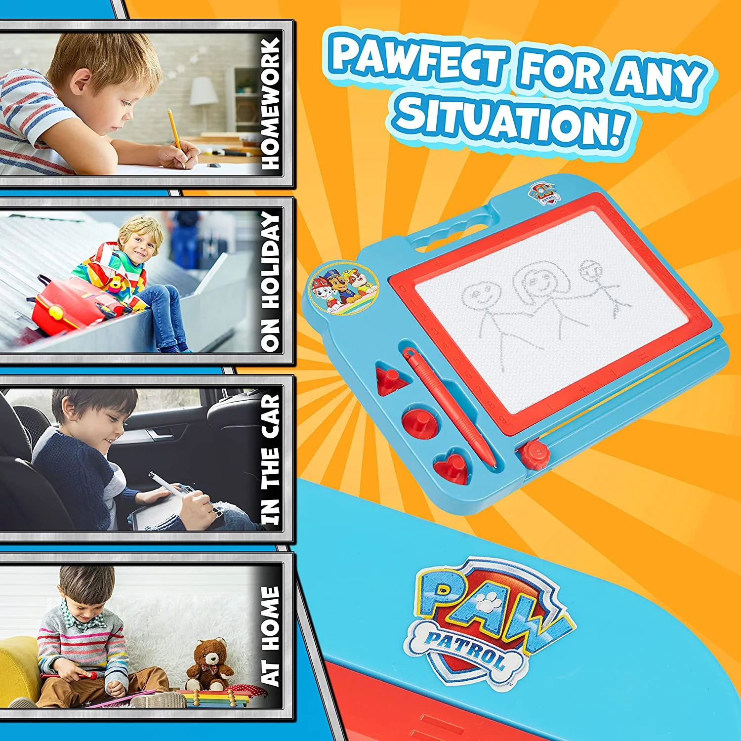 Paw Patrol Magnetic Drawing Board - Kids Magic Scribbler - Image 6