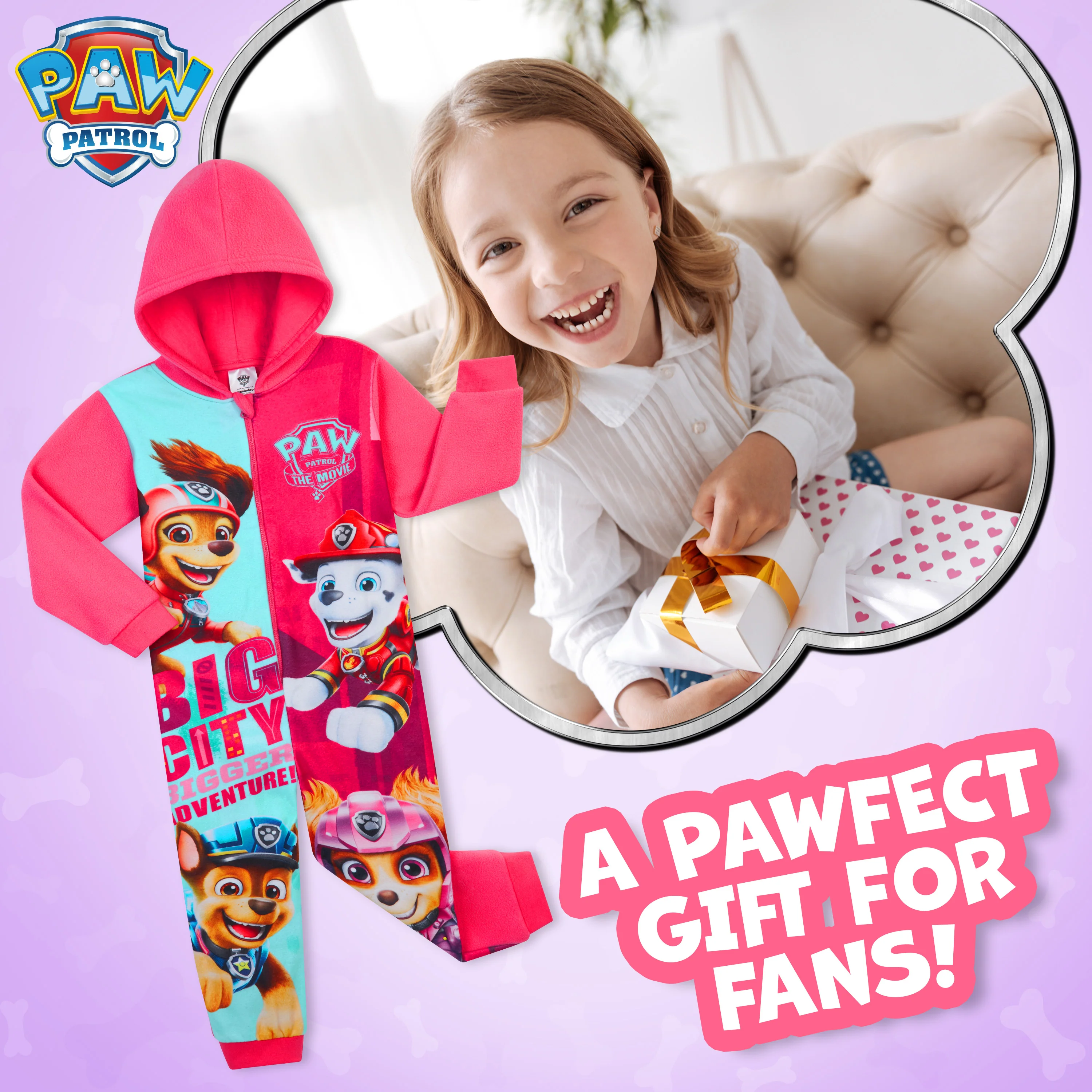 Paw Patrol Onesie - Fleece Onesies for Girls - Image 3