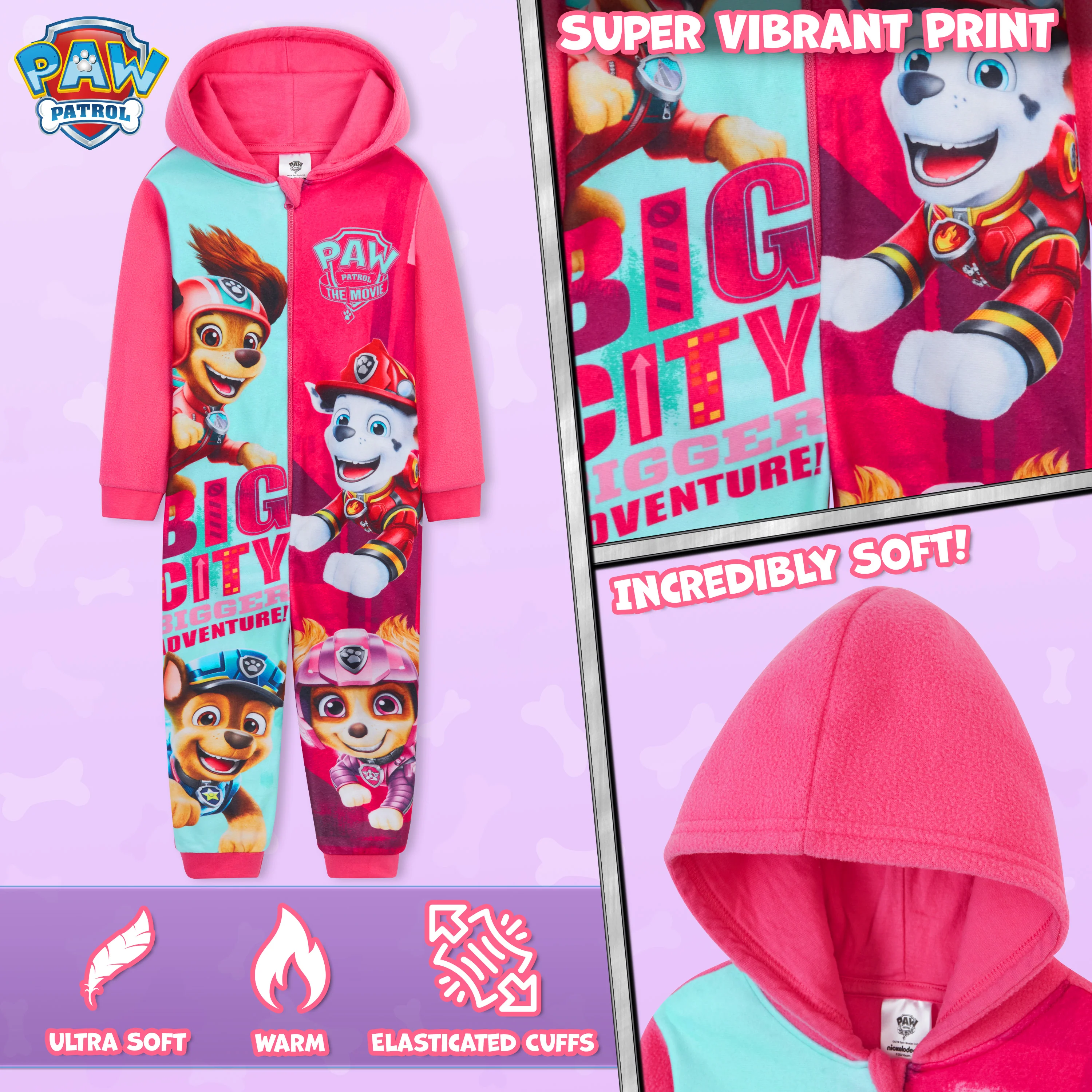 Paw Patrol Onesie - Fleece Onesies for Girls - Image 4