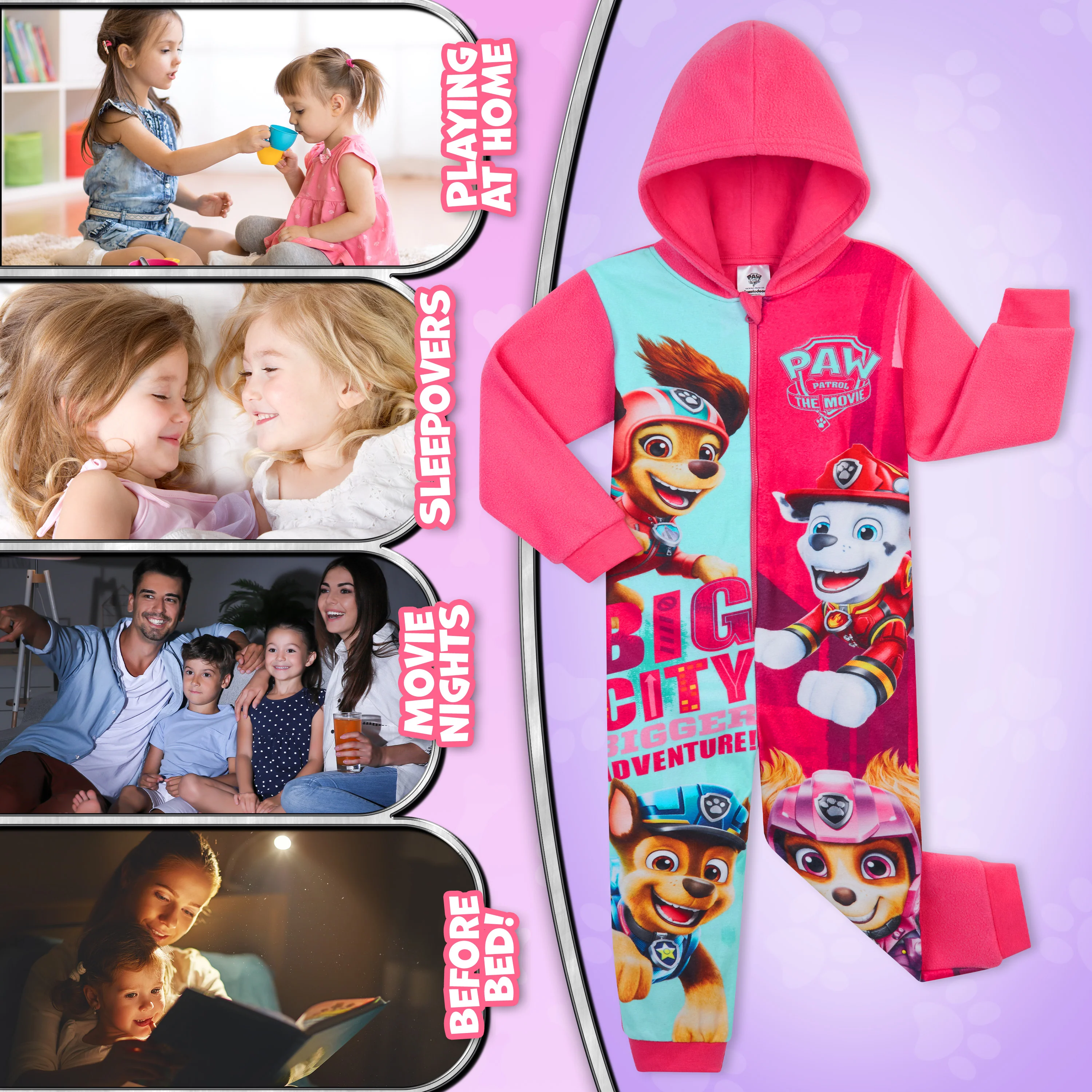 Paw Patrol Onesie - Fleece Onesies for Girls - Image 5