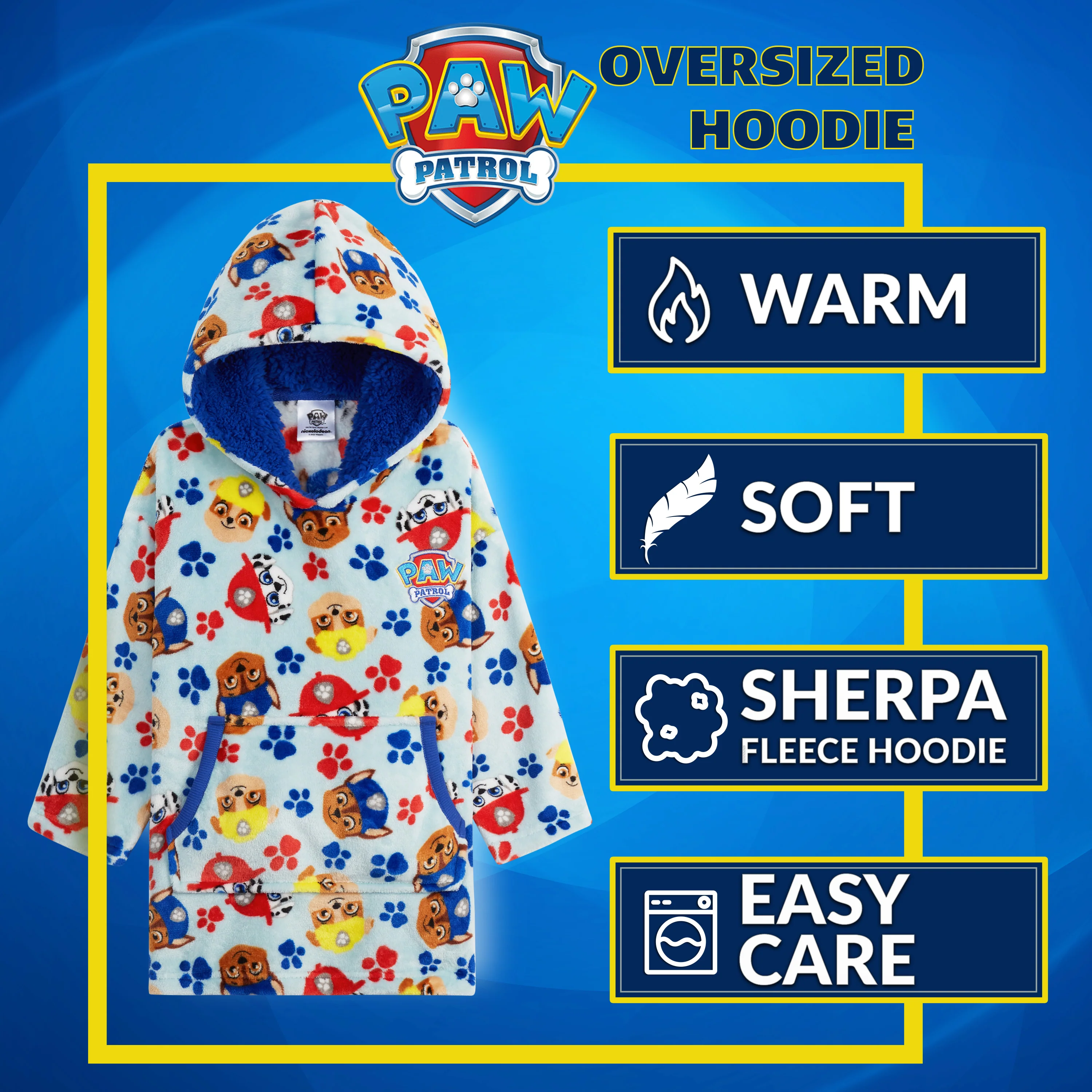 Paw Patrol Oversized Lounge Top for Kids - Paw Patrol Hoodie - Image 6