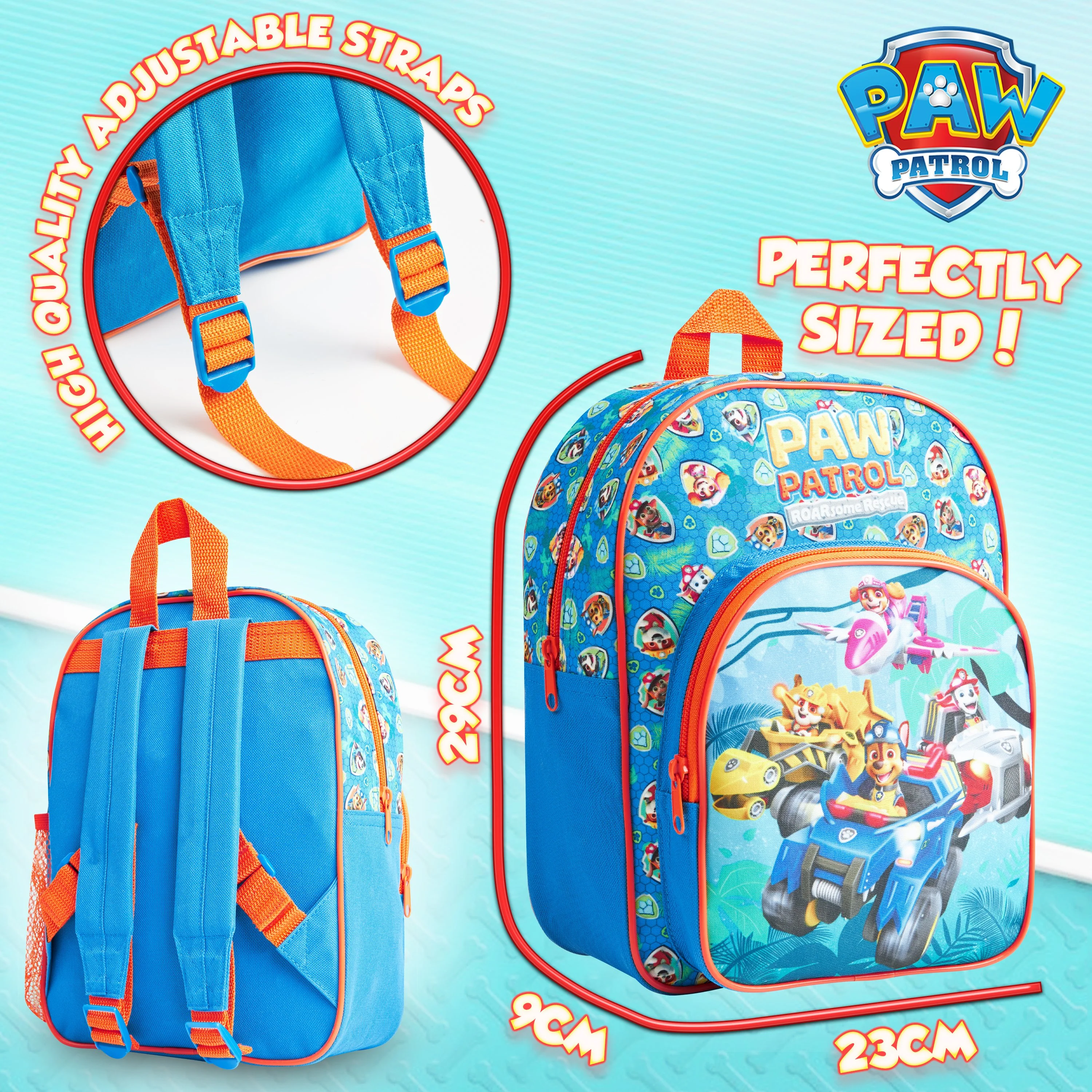 PAW Patrol School Bag, Children's Backpacks, Boys Backpack with the Mighty Pups - Image 6
