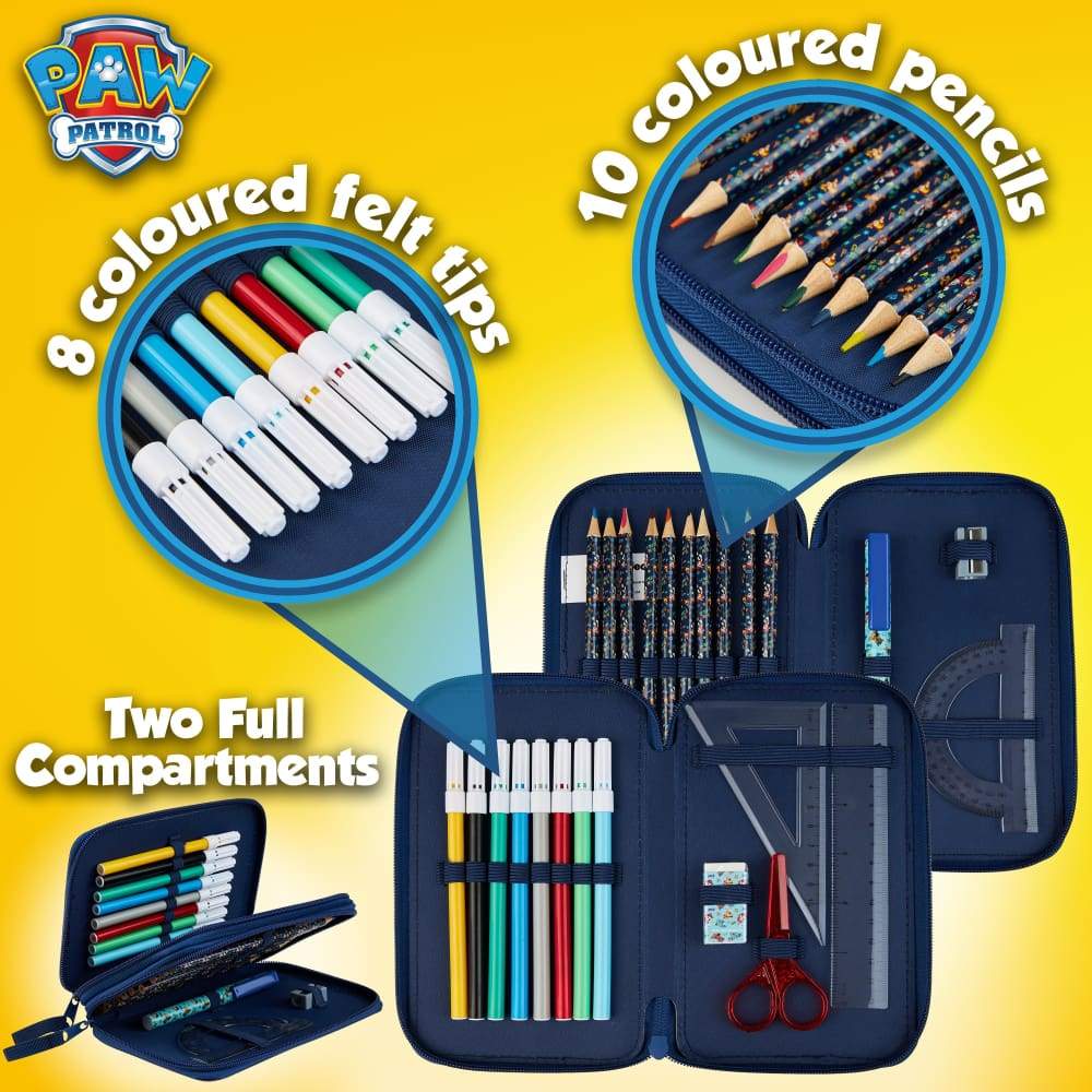 PAW Patrol School Stationery Set, Pencil Case for Boys with Marshall Chase Rubble - Image 3