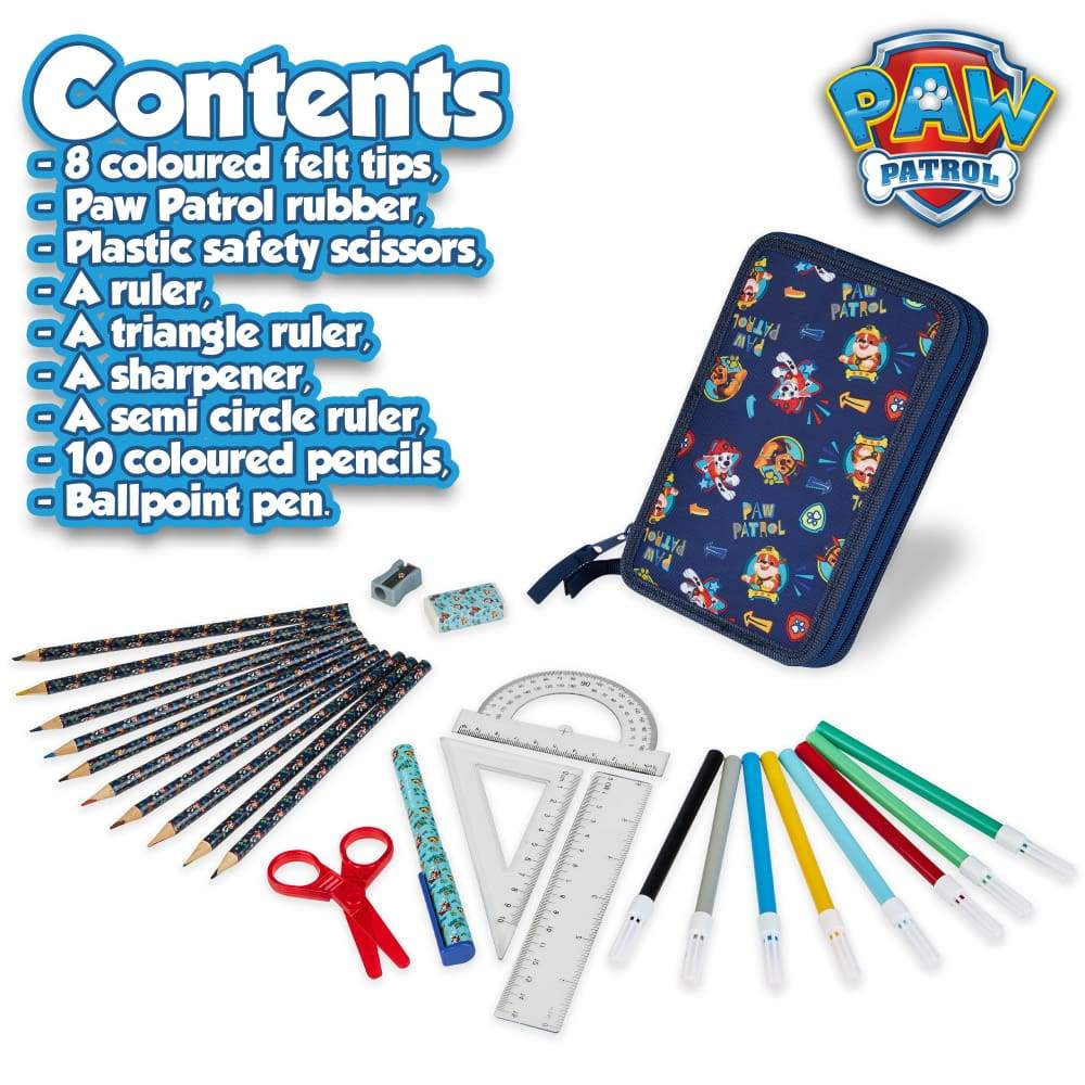 PAW Patrol School Stationery Set, Pencil Case for Boys with Marshall Chase Rubble - Image 7