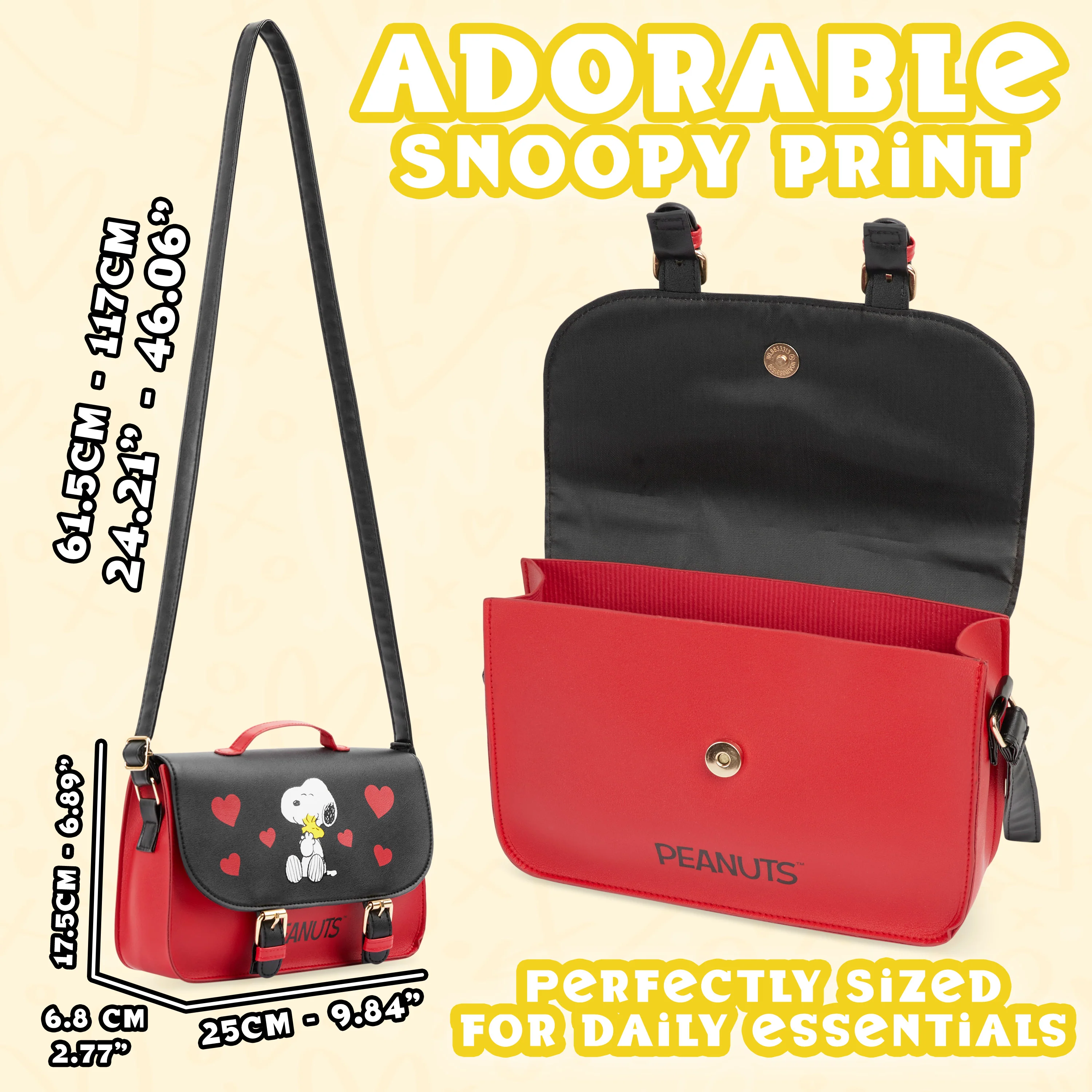 Peanuts Snoopy Crossbody Bag for Girls Teens Shoulder Bag Womens Fashion Handbag - Image 6