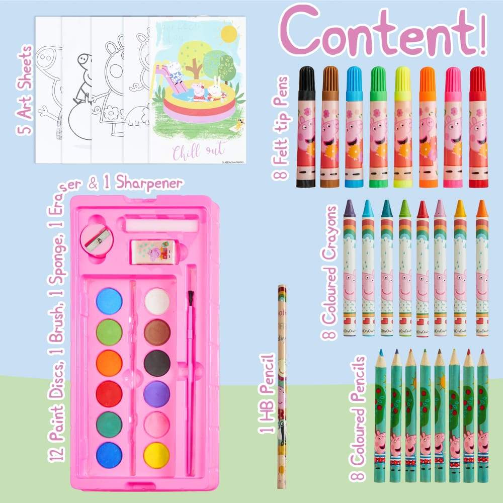 Peppa Pig Art Set, Arts And Crafts For Kids, Colouring Sets For Children - Image 6