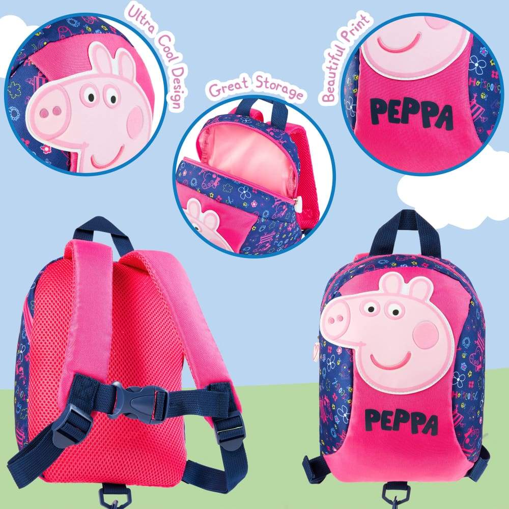Peppa Pig Backpack with Reins - Safety Reins for Toddlers Girls - Image 3