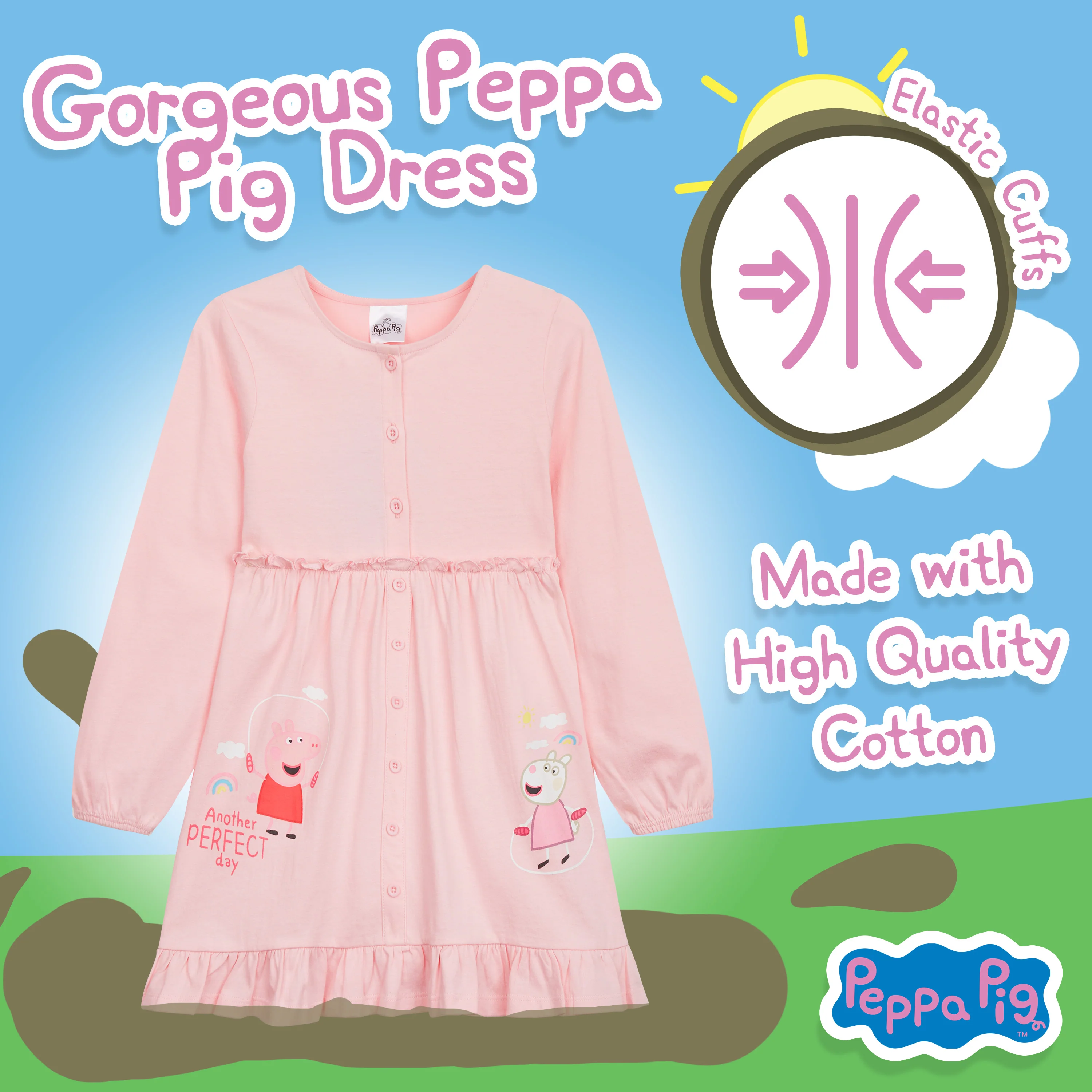Peppa Pig Girls Dresses, Pink Dress For Girls - Image 6