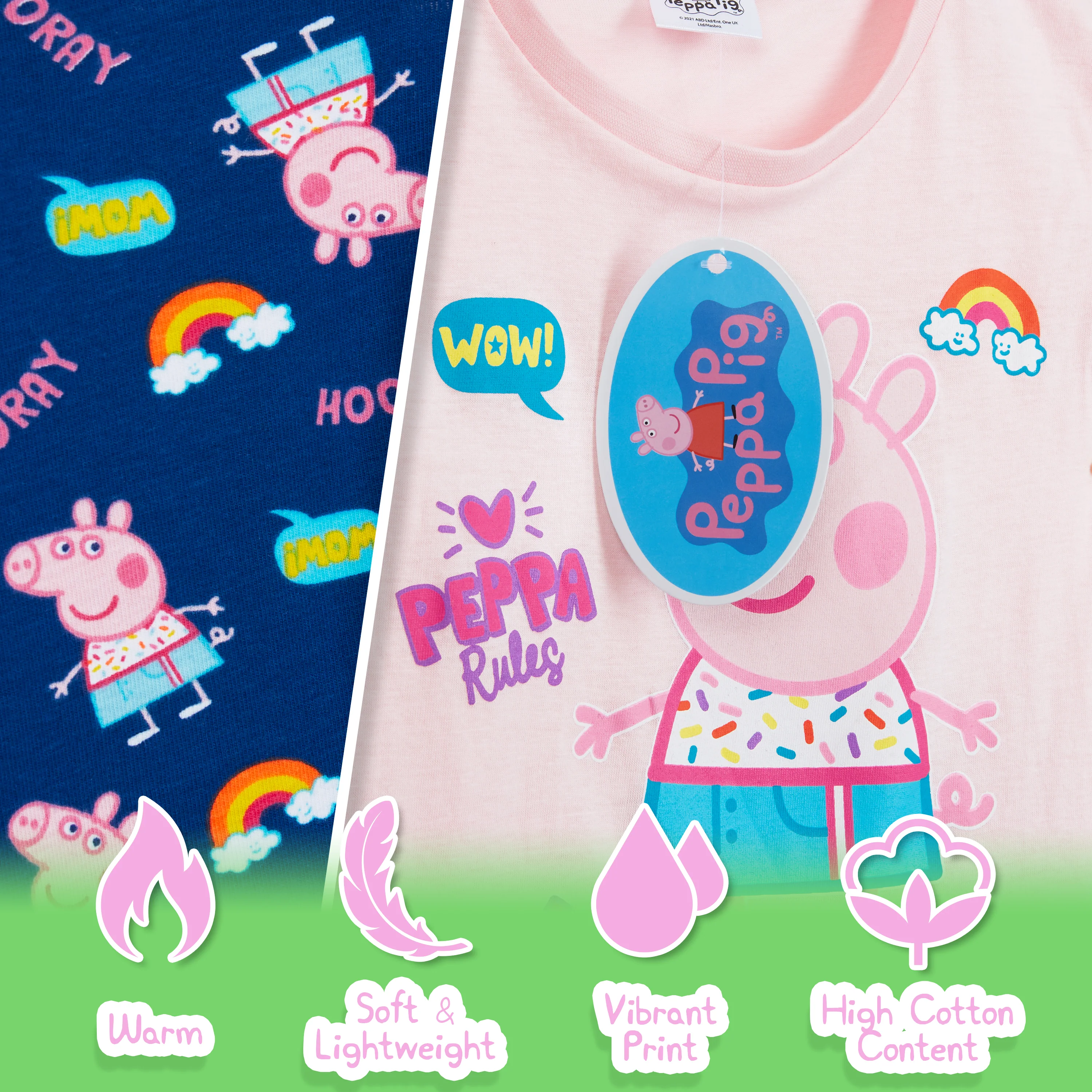 Peppa Pig Girls Pyjamas, PJ set for Girls with Short Leggings for Girls - Image 4