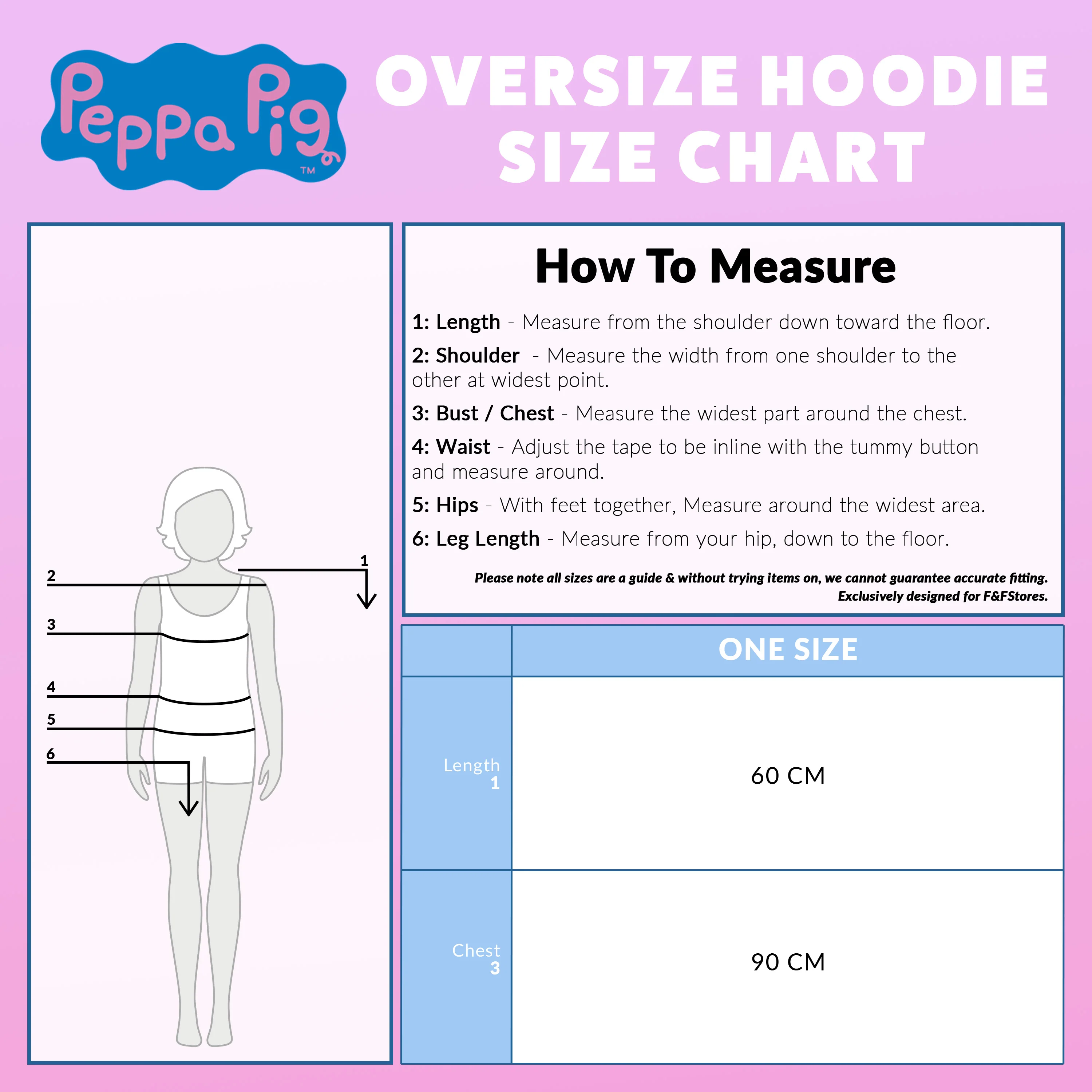 Peppa Pig Oversized Hoodie Blanket for Kids, Gifts for Girls (Multi) - Image 7