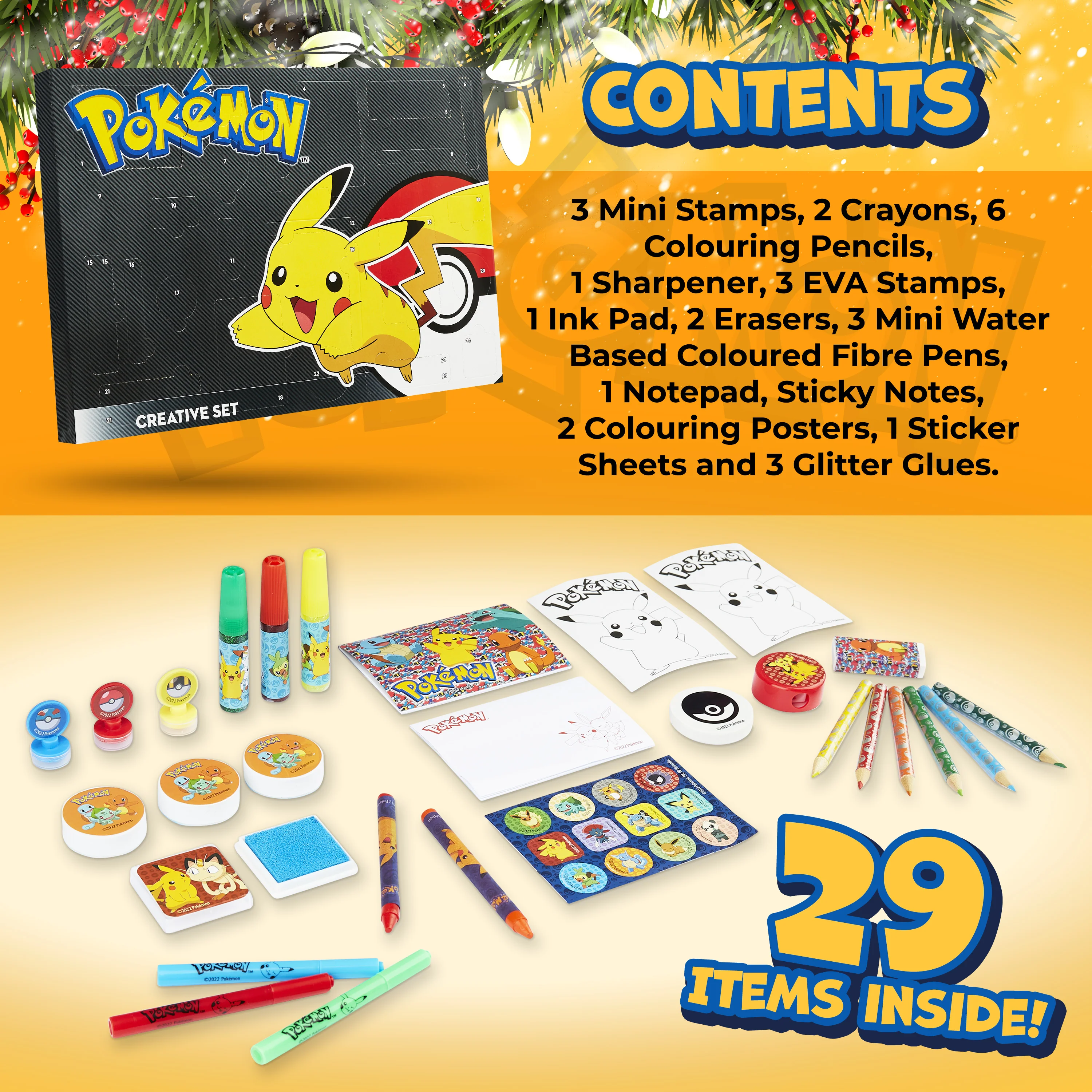 Pokemon Advent Calendar Kids Stationery Christmas Countdown Calendar for Boys - Image 7