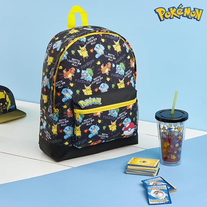 Pokemon Backpack for Kids Teenagers Pikachu Rucksack School Bag with Zipped Pockets - Image 5