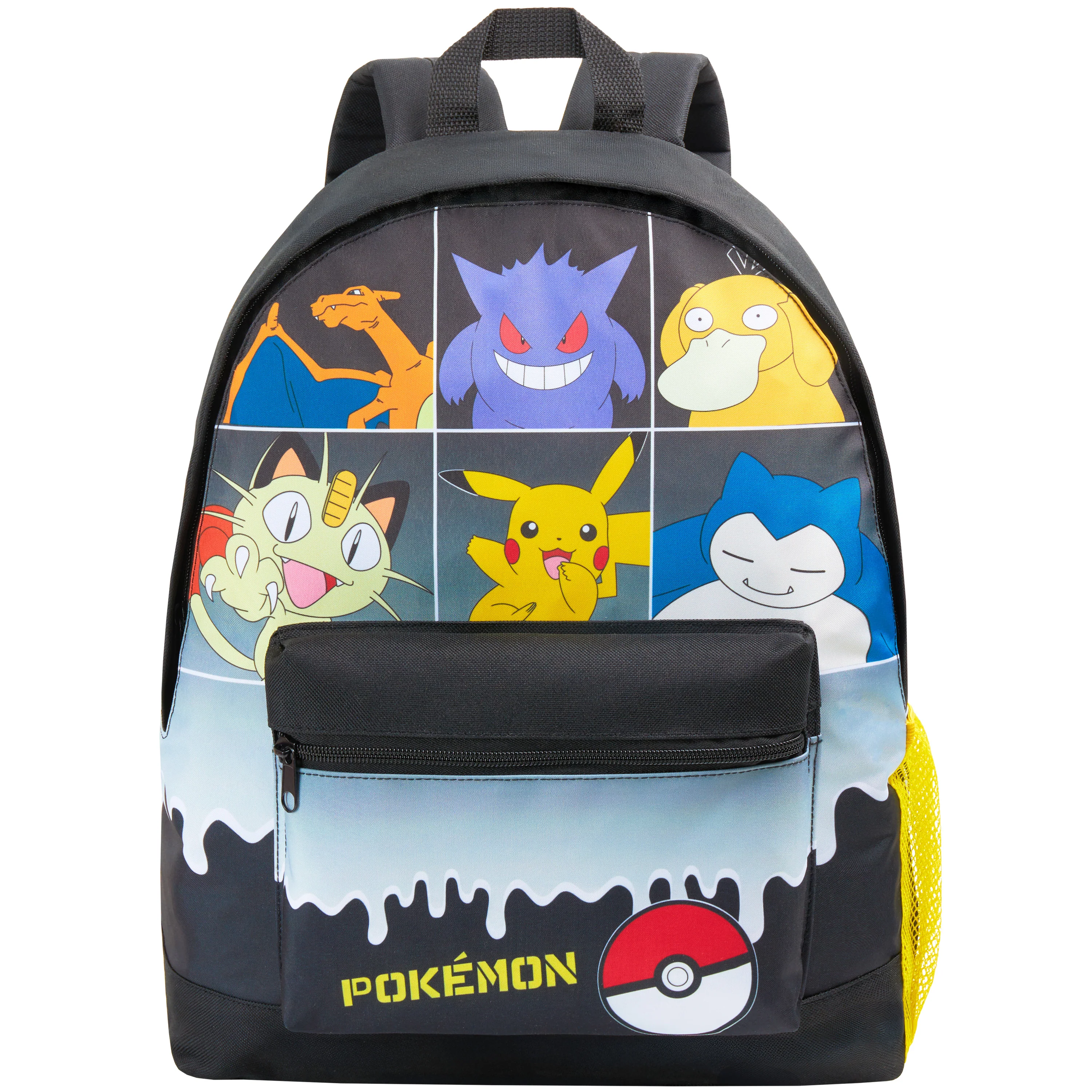 Pokemon Backpack for Kids Teenagers Pikachu Rucksack School Bag with Zipped Pockets Adjustable Straps Charizard Daypack for Travel Sports Anime Gifts