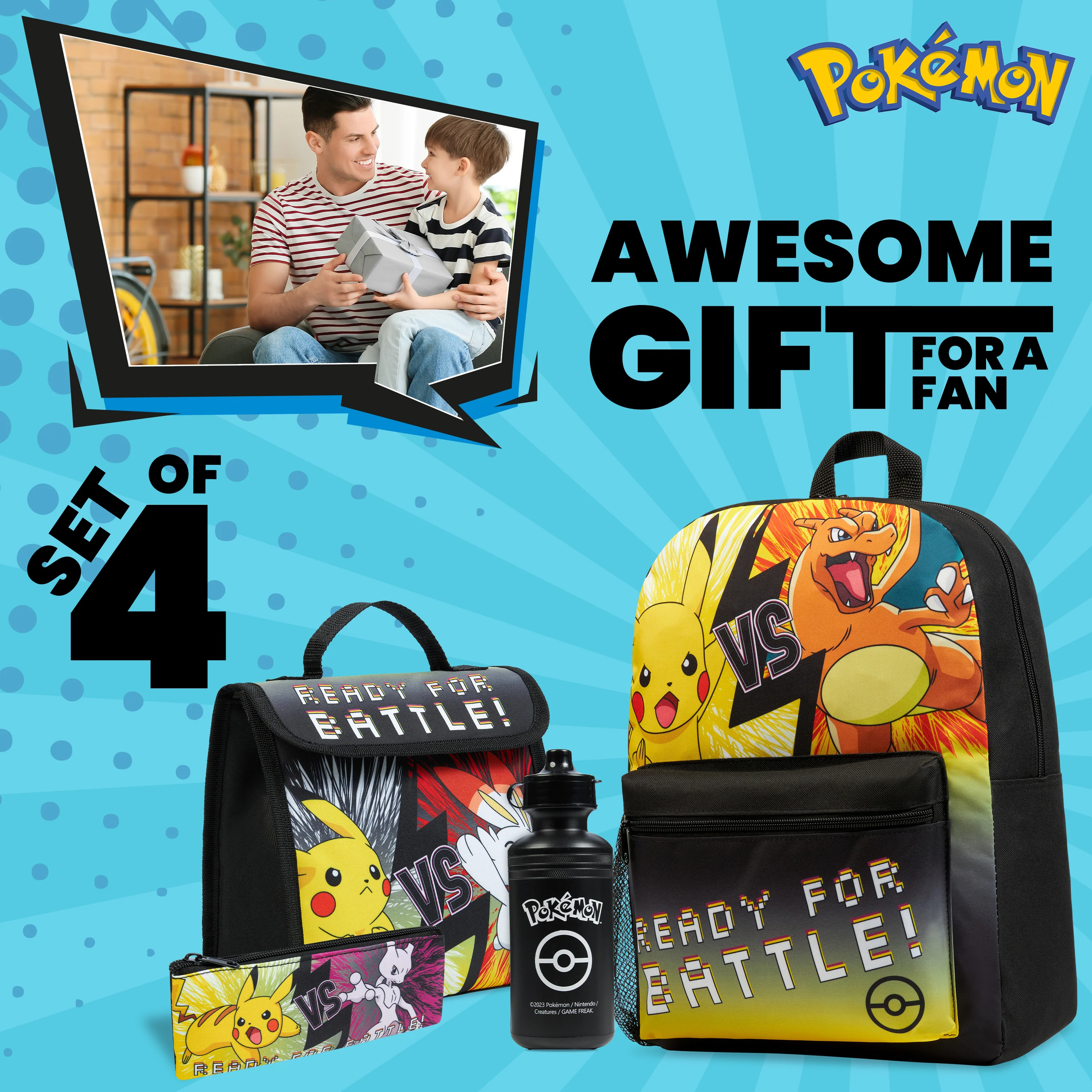Pokemon Backpack Set 4 Pcs - Image 3