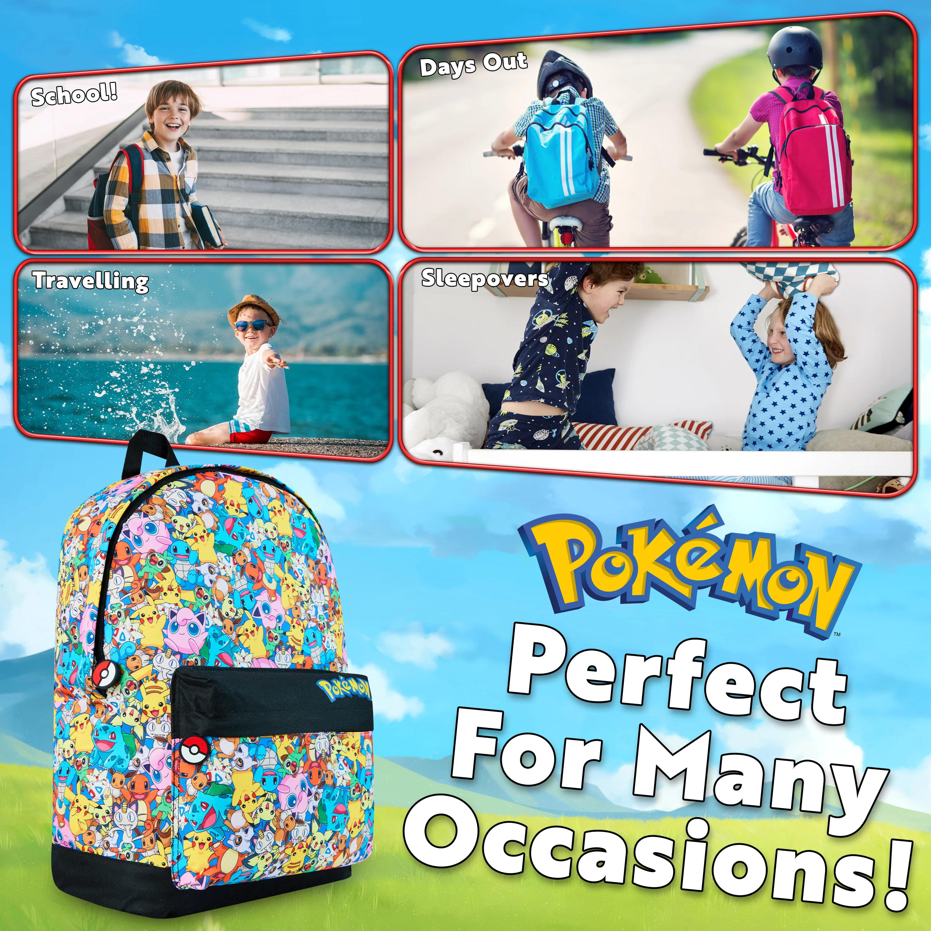 Pokemon Backpacks for Girls and Boys, All Over Print Pokemon Backpack - Image 4