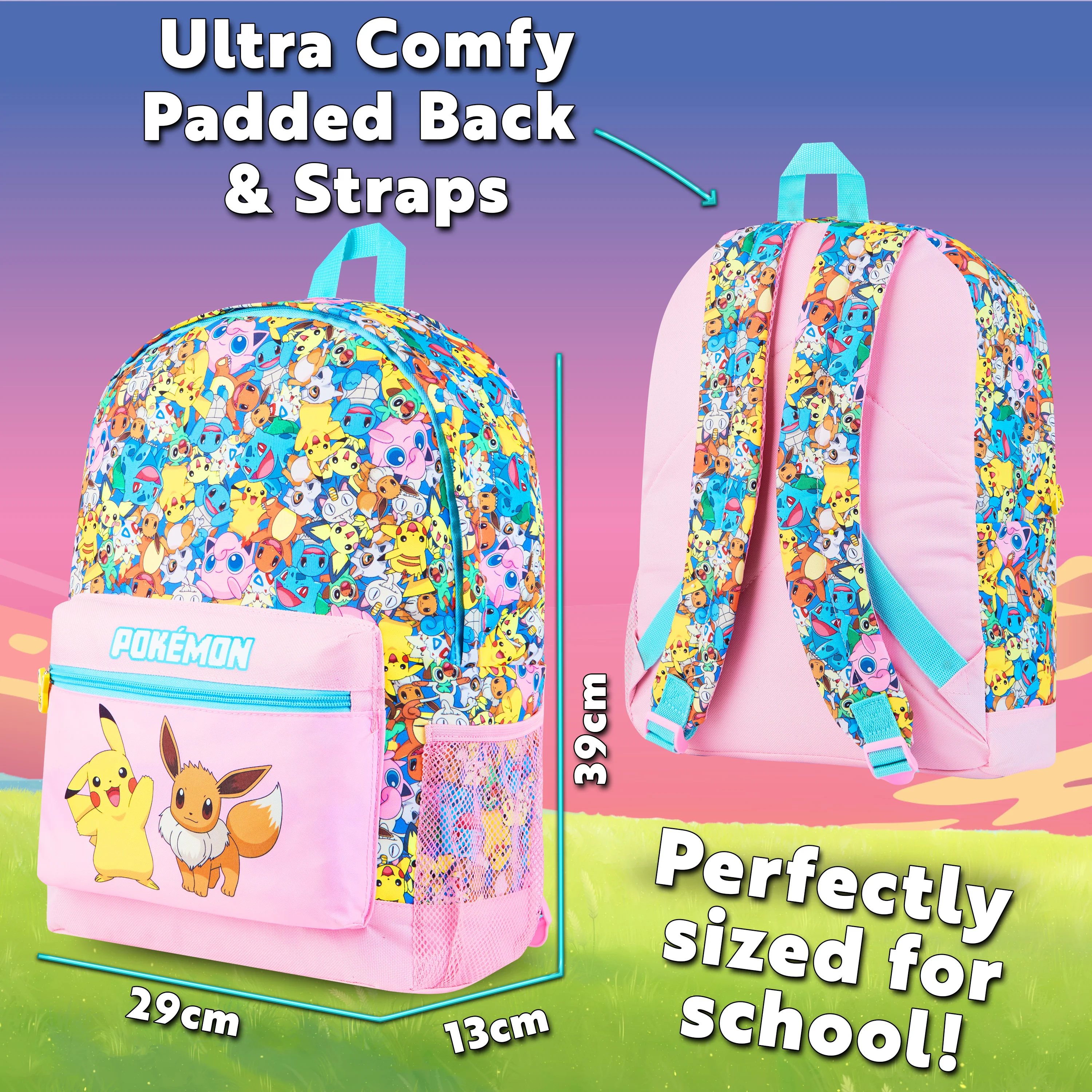 Pokemon Backpacks for Girls and Boys - Eevee and Pikachu Backpack - Image 6