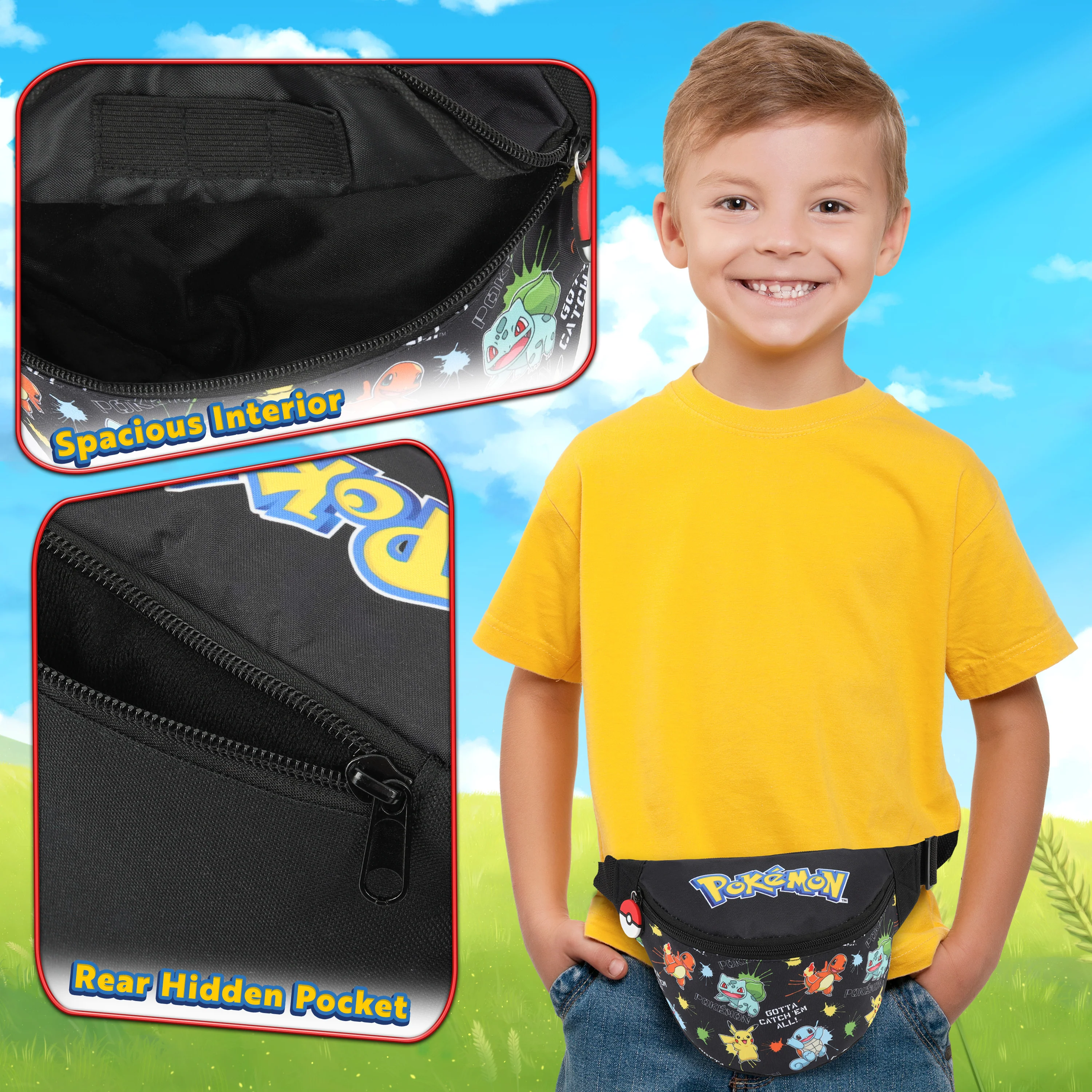 Pokemon Bag Kids Bum Bag, Pokemon Bum Bag for  Boys & Girls - Image 5