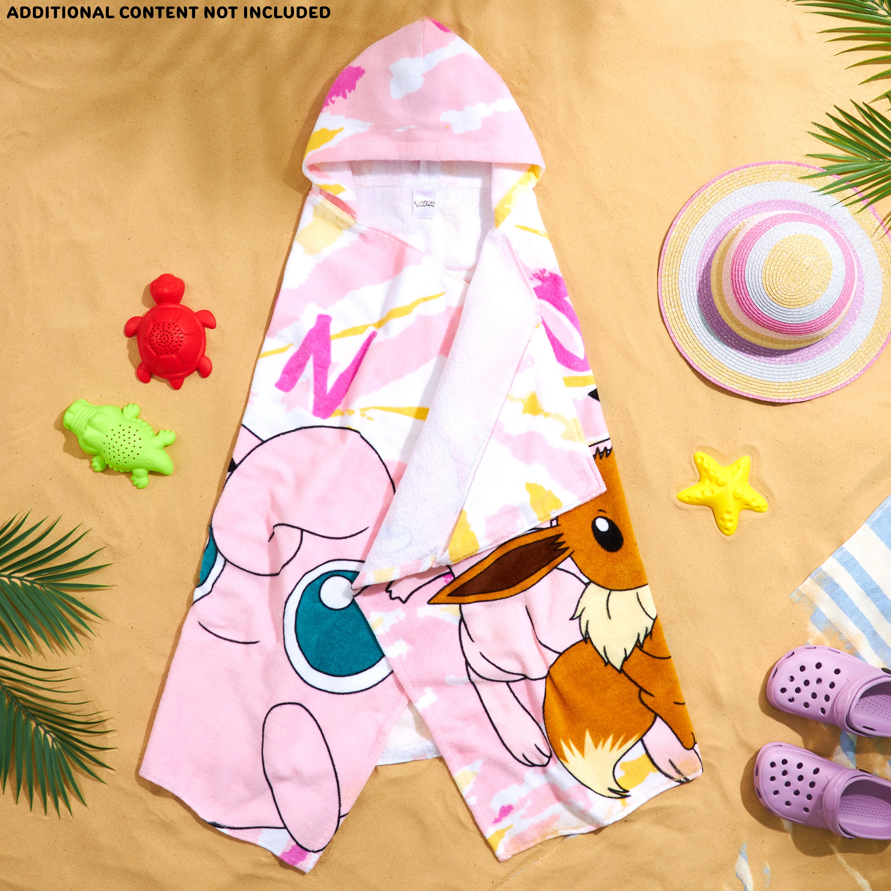 Pokemon Bath Towel with Hood for Kids Teenagers Anime Changing Robe Absorbent Cotton Poncho Towel for Swimming Bath Shower Beach Holiday Essentials (Pink, 6-14 Years) - Image 4