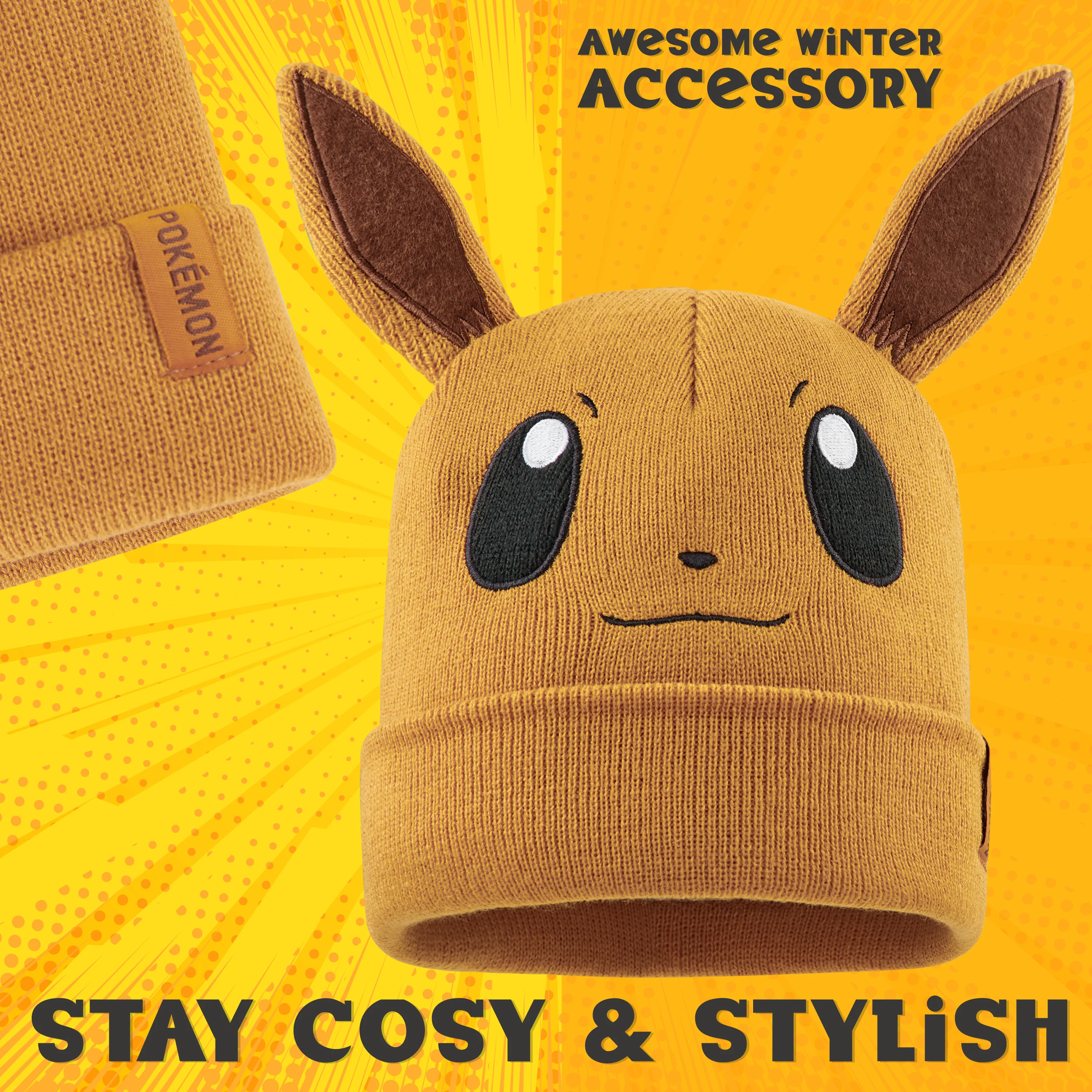 Pokemon Beanie Hat for Kids - Warm Cosy Knitted Winter Hats for Kids One Size - Anime Gifts for Kids - Image 5