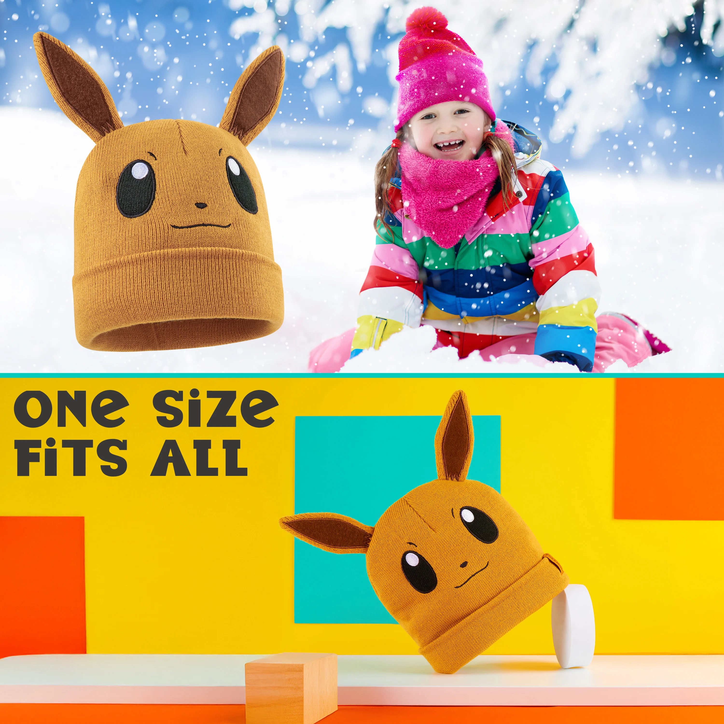 Pokemon Beanie Hat for Kids - Warm Cosy Knitted Winter Hats for Kids One Size - Anime Gifts for Kids - Image 6