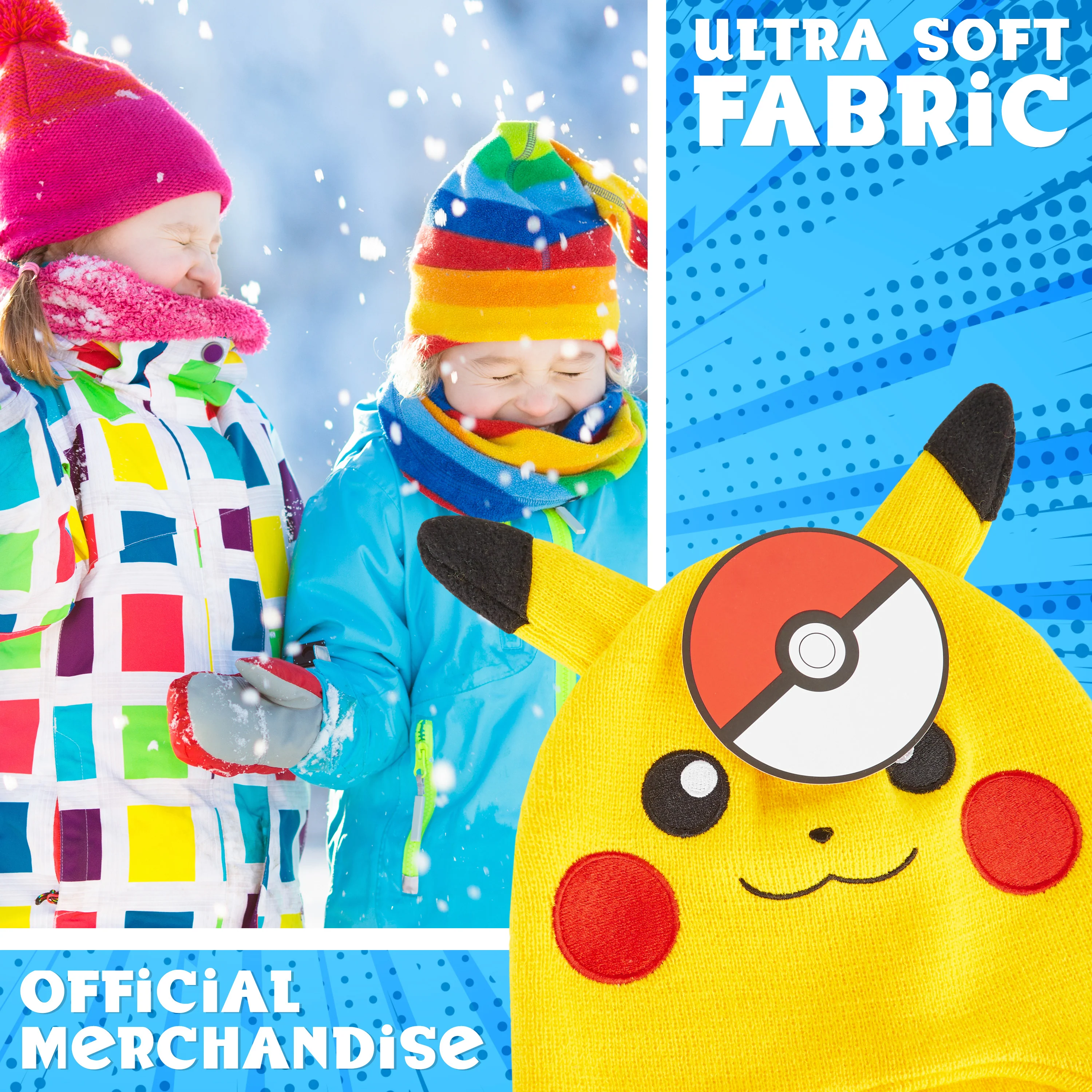 Pokemon Beanie Hat for Kids - Warm Cosy Knitted Winter Hats for Kids One Size - Anime Gifts for Kids - Image 4